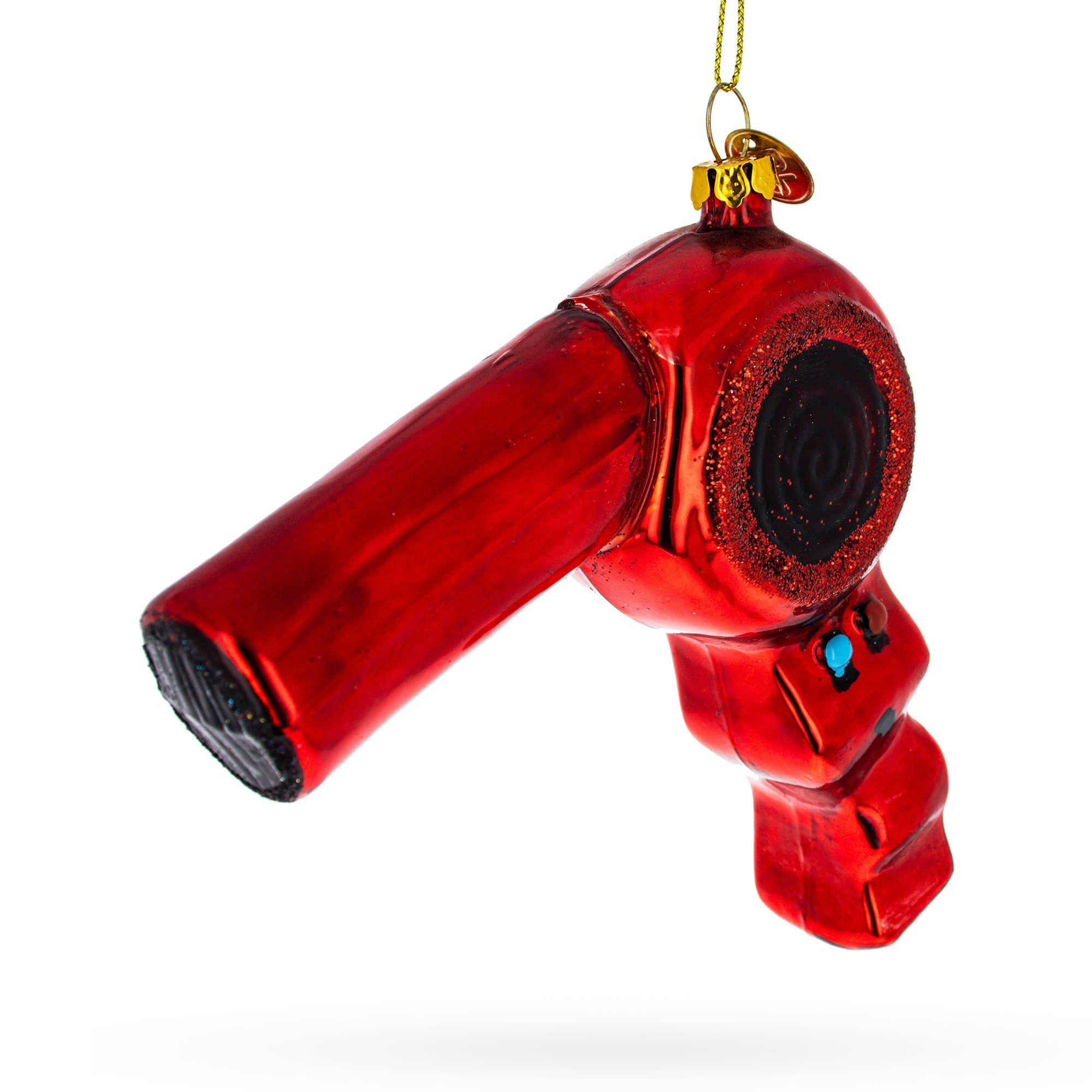 Stylish Hair Dryer - Blown Glass Christmas Ornament