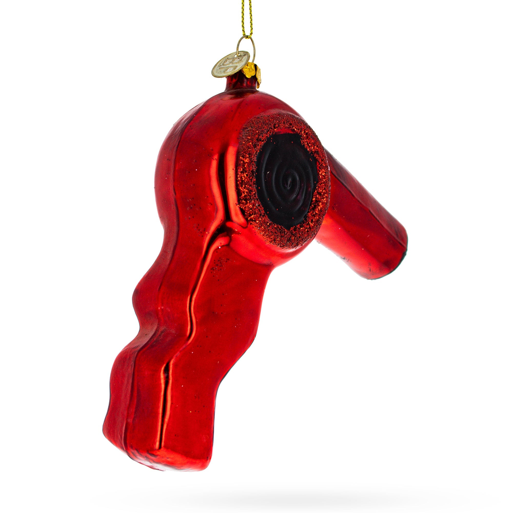 Stylish Hair Dryer - Blown Glass Christmas Ornament