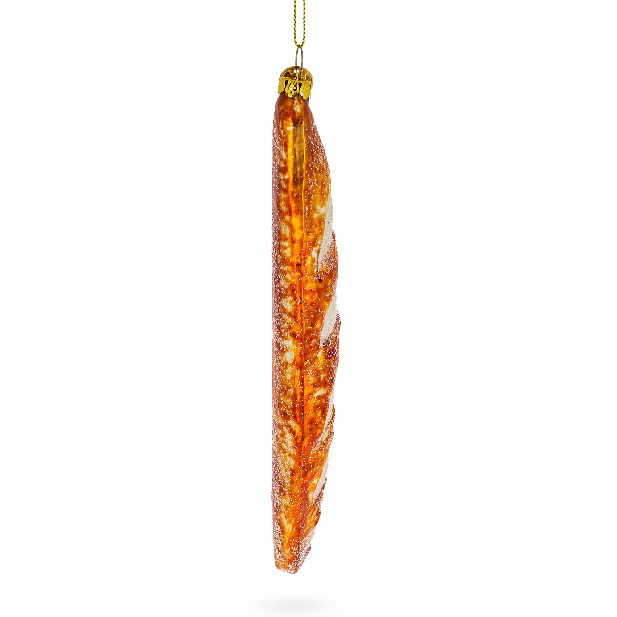 Crusty French Baguette Bread - Blown Glass Christmas Ornament