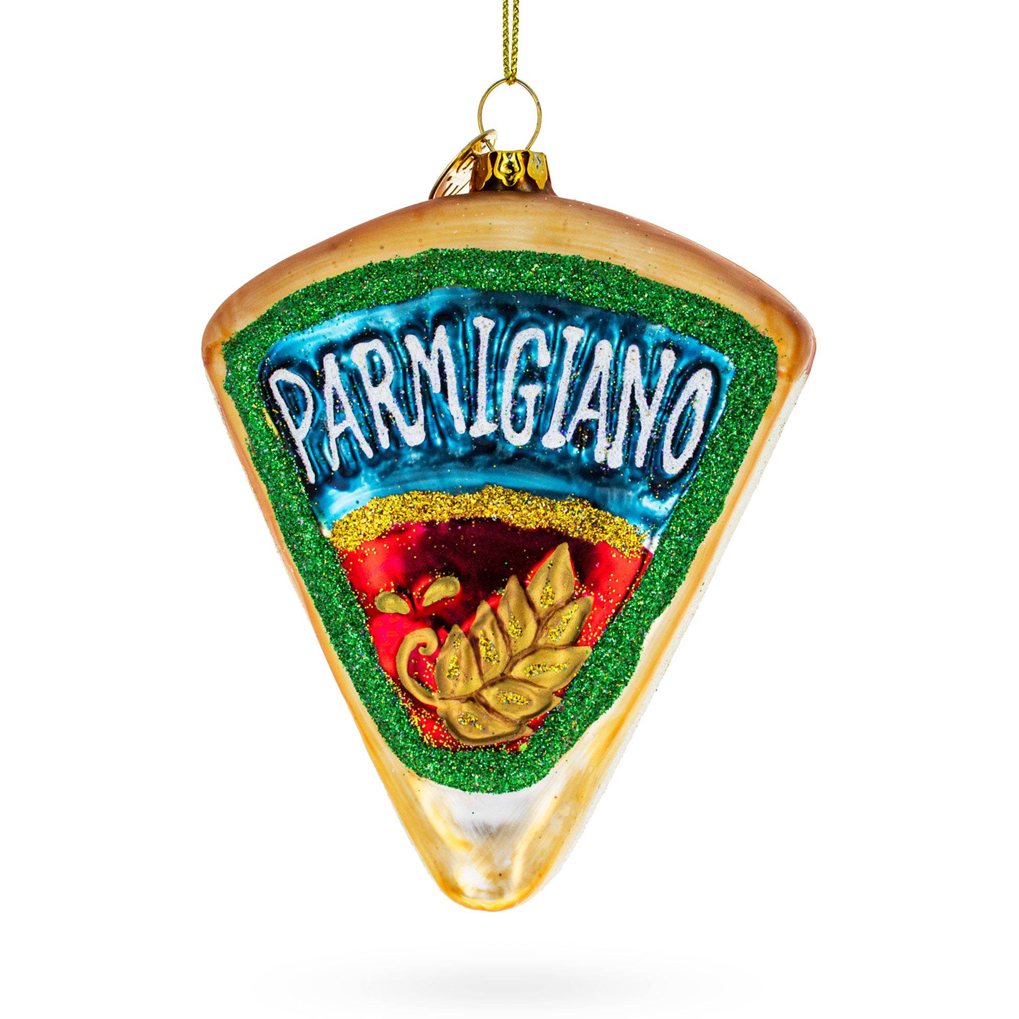 Authentic Italian Cheese - Blown Glass Christmas Ornament