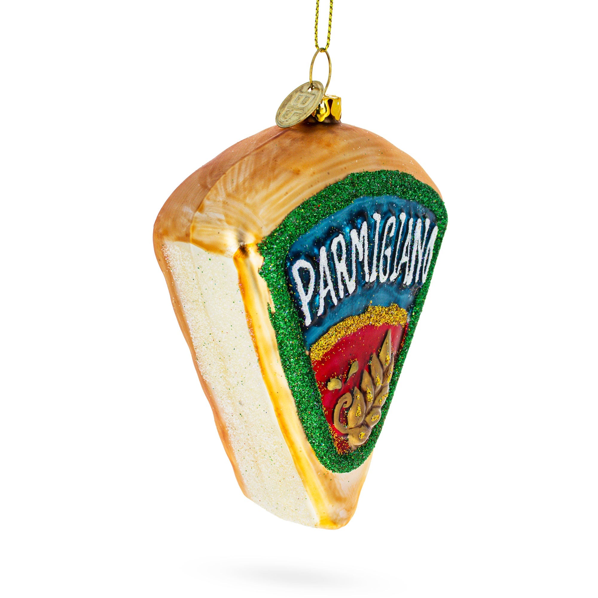 Authentic Italian Cheese - Blown Glass Christmas Ornament