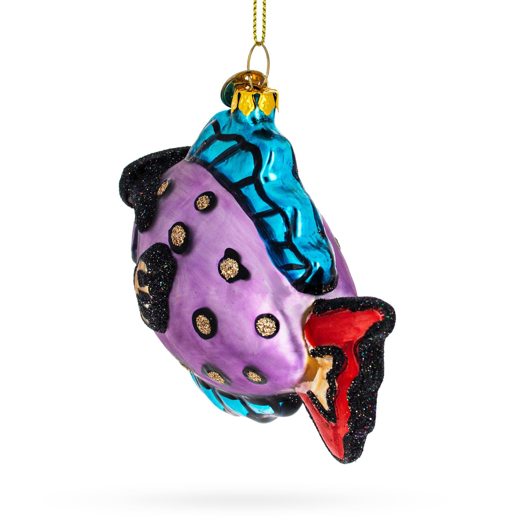 Cool Fish Wearing Sunglasses - Blown Glass Christmas Ornament