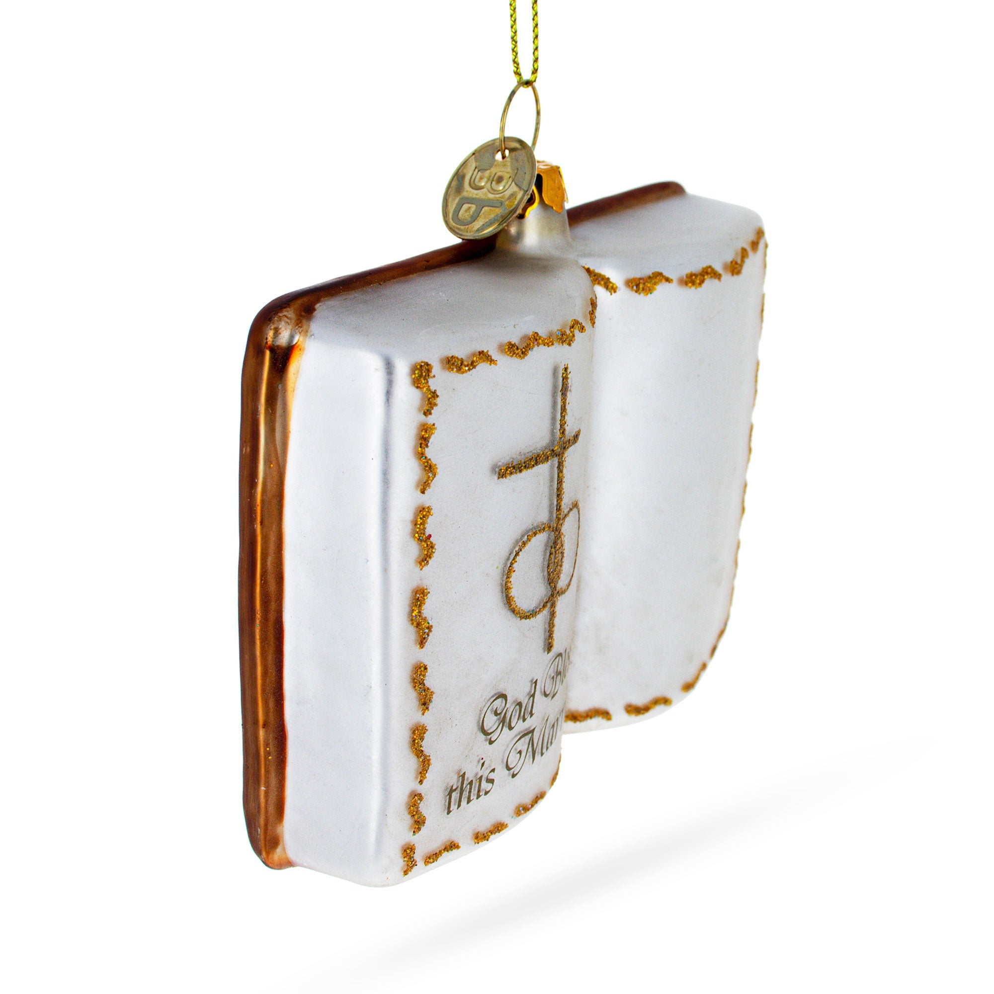 Romantic Wedding Book - Blown Glass Christmas Ornament