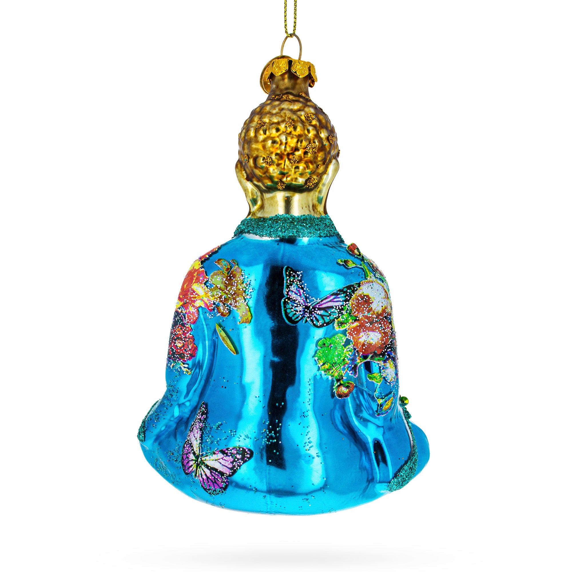 Peaceful Buddha - Blown Glass Christmas Ornament