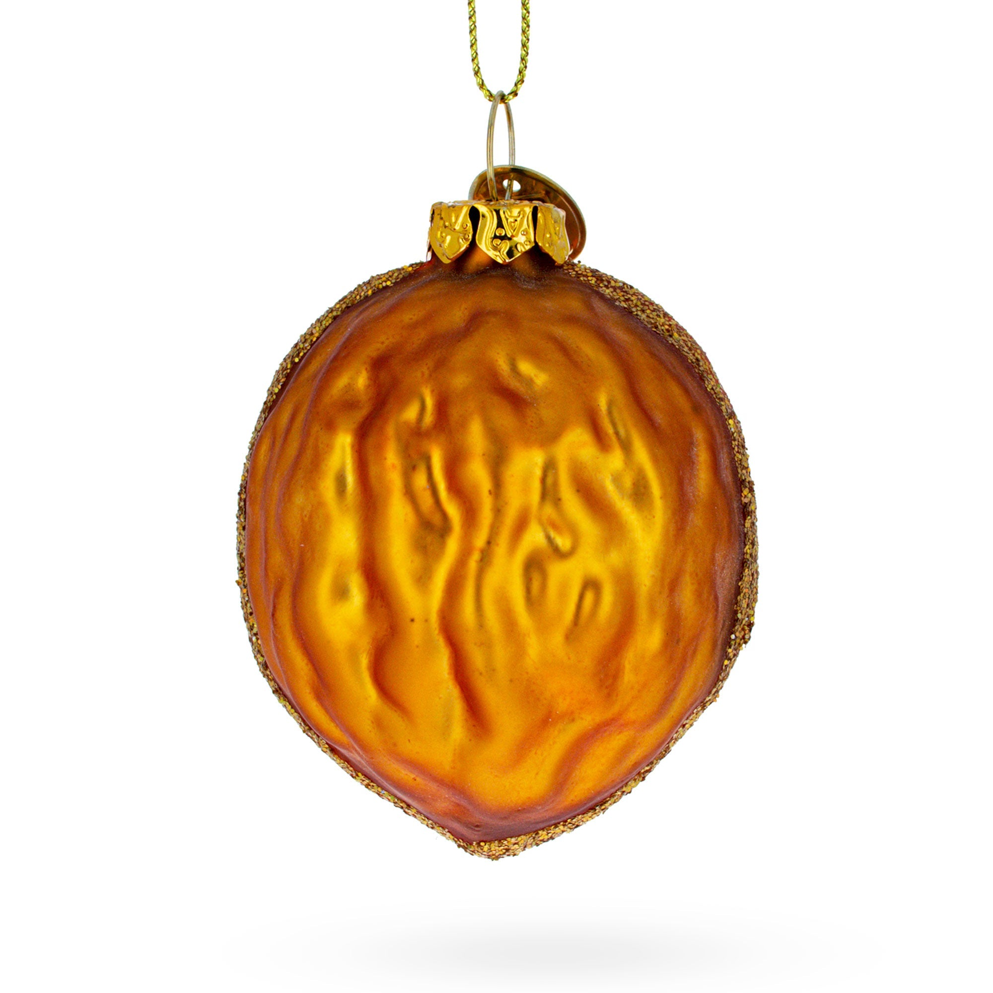 Realistic Walnut - Blown Glass Christmas Ornament