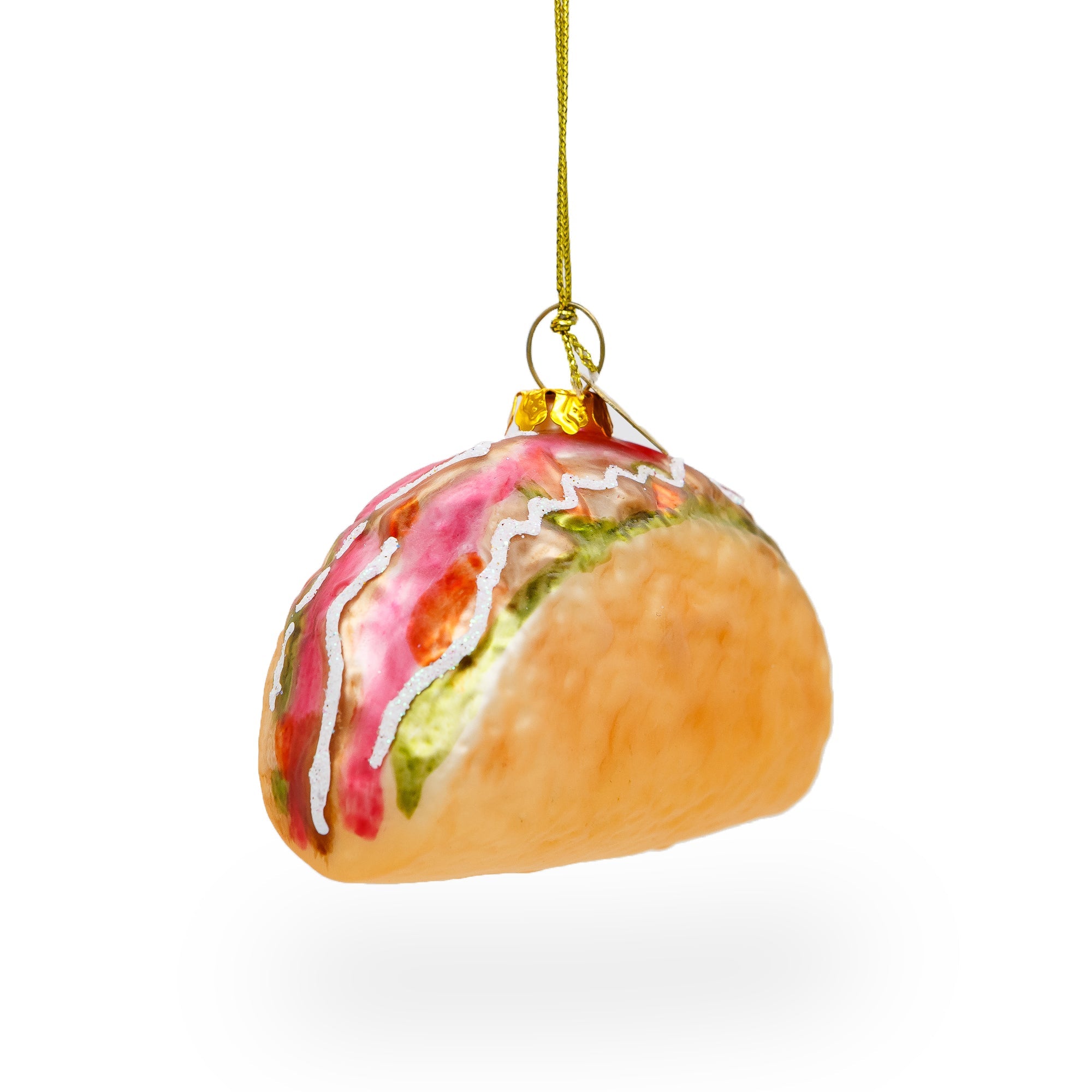 Zesty Tacos Food - Blown Glass Christmas Ornament