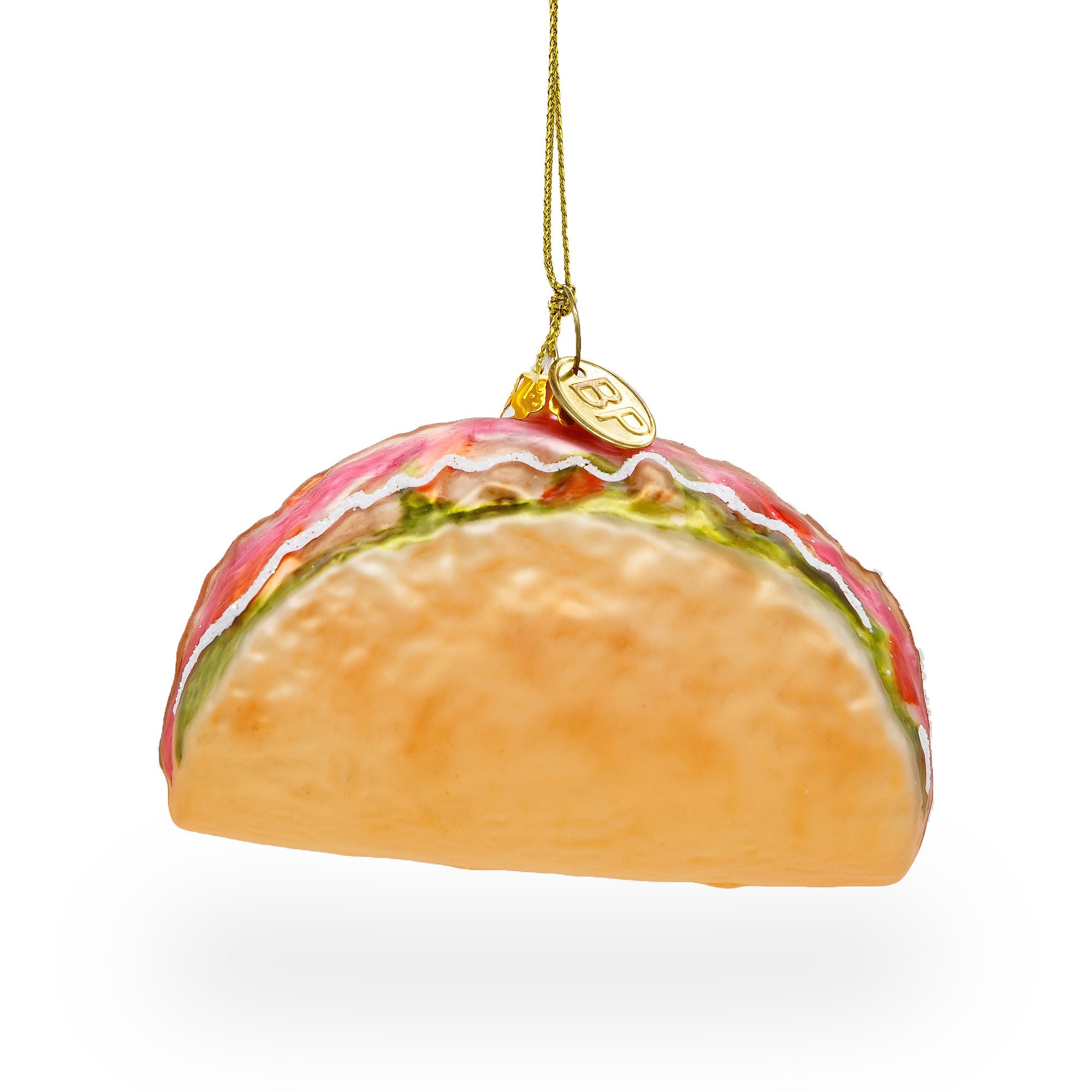 Zesty Tacos Food - Blown Glass Christmas Ornament