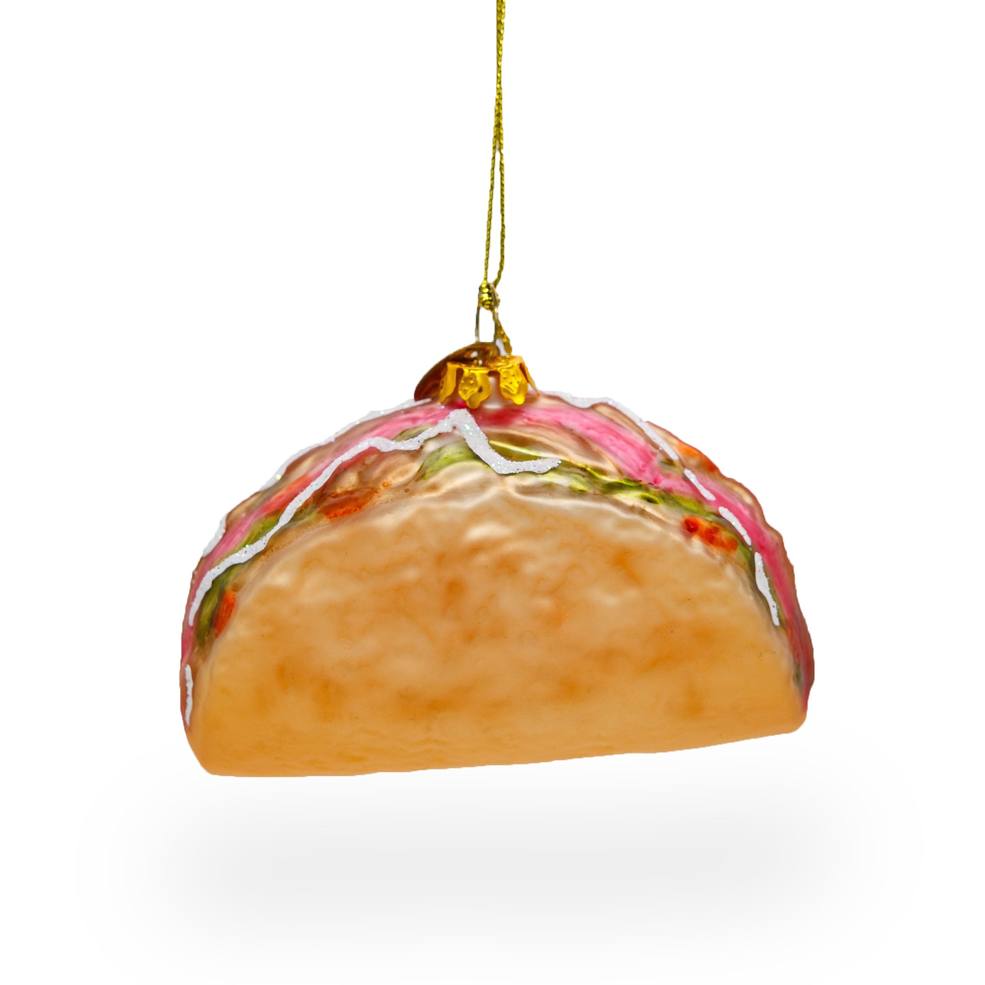 Zesty Tacos Food - Blown Glass Christmas Ornament