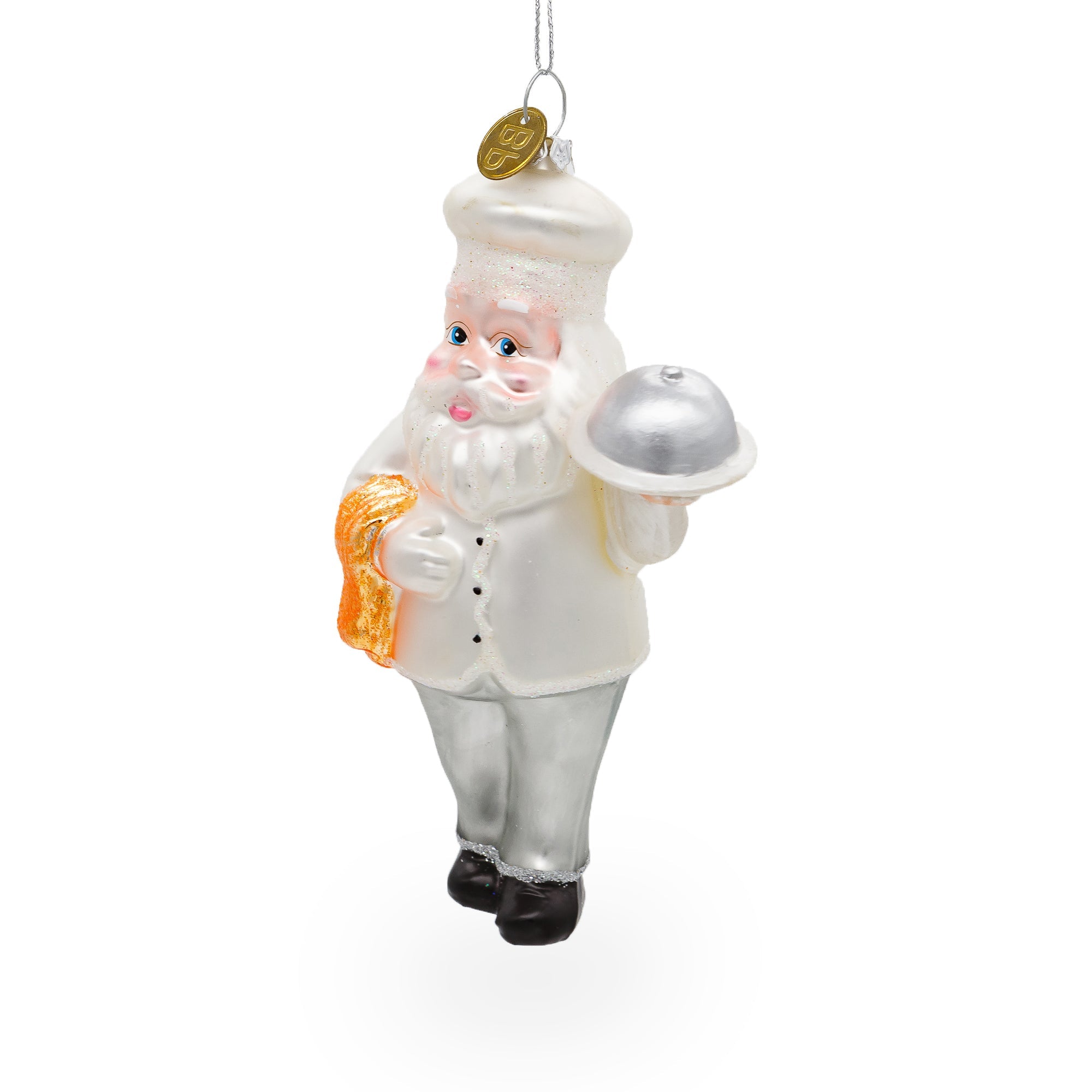 Chef Santa - Blown Glass Christmas Ornament