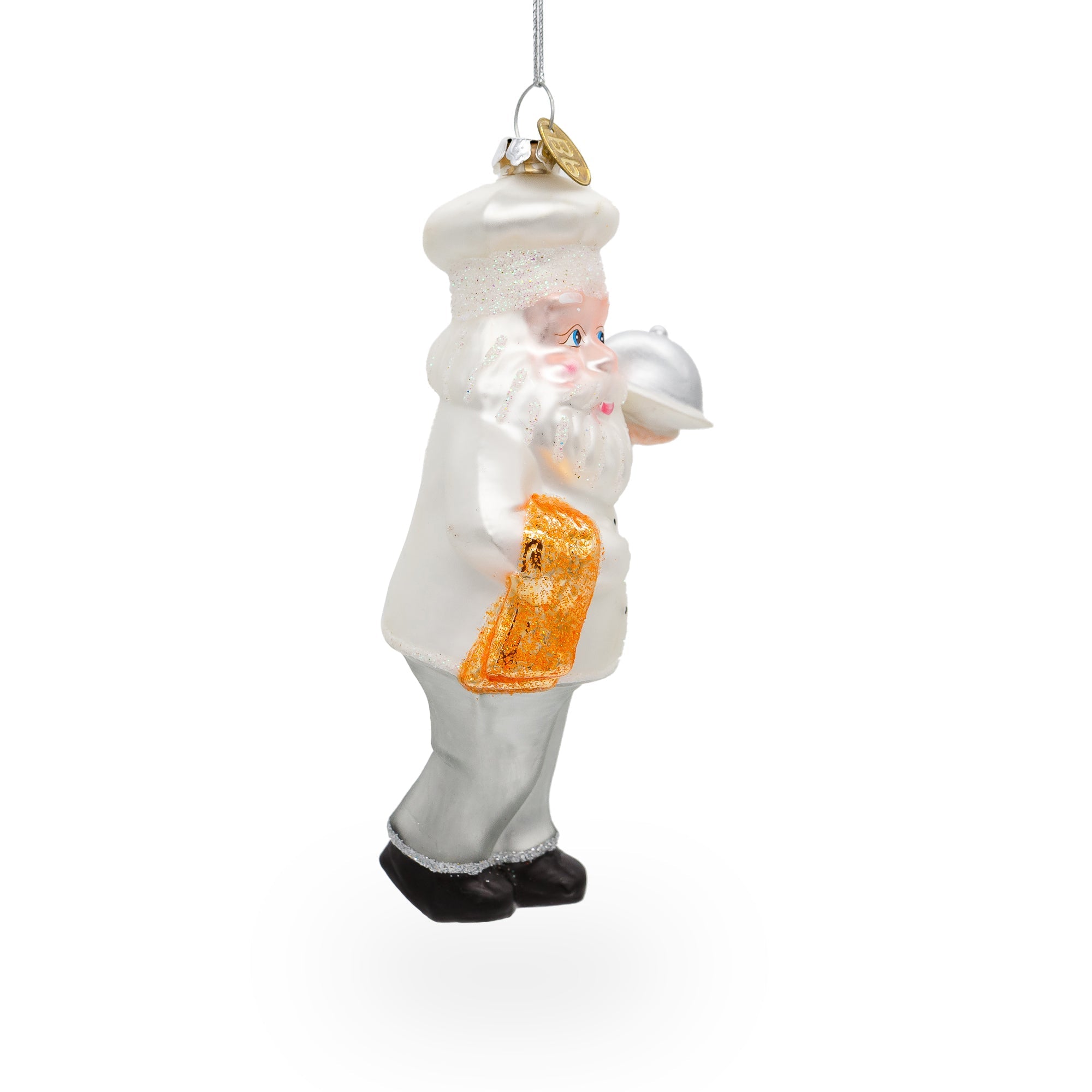 Chef Santa - Blown Glass Christmas Ornament