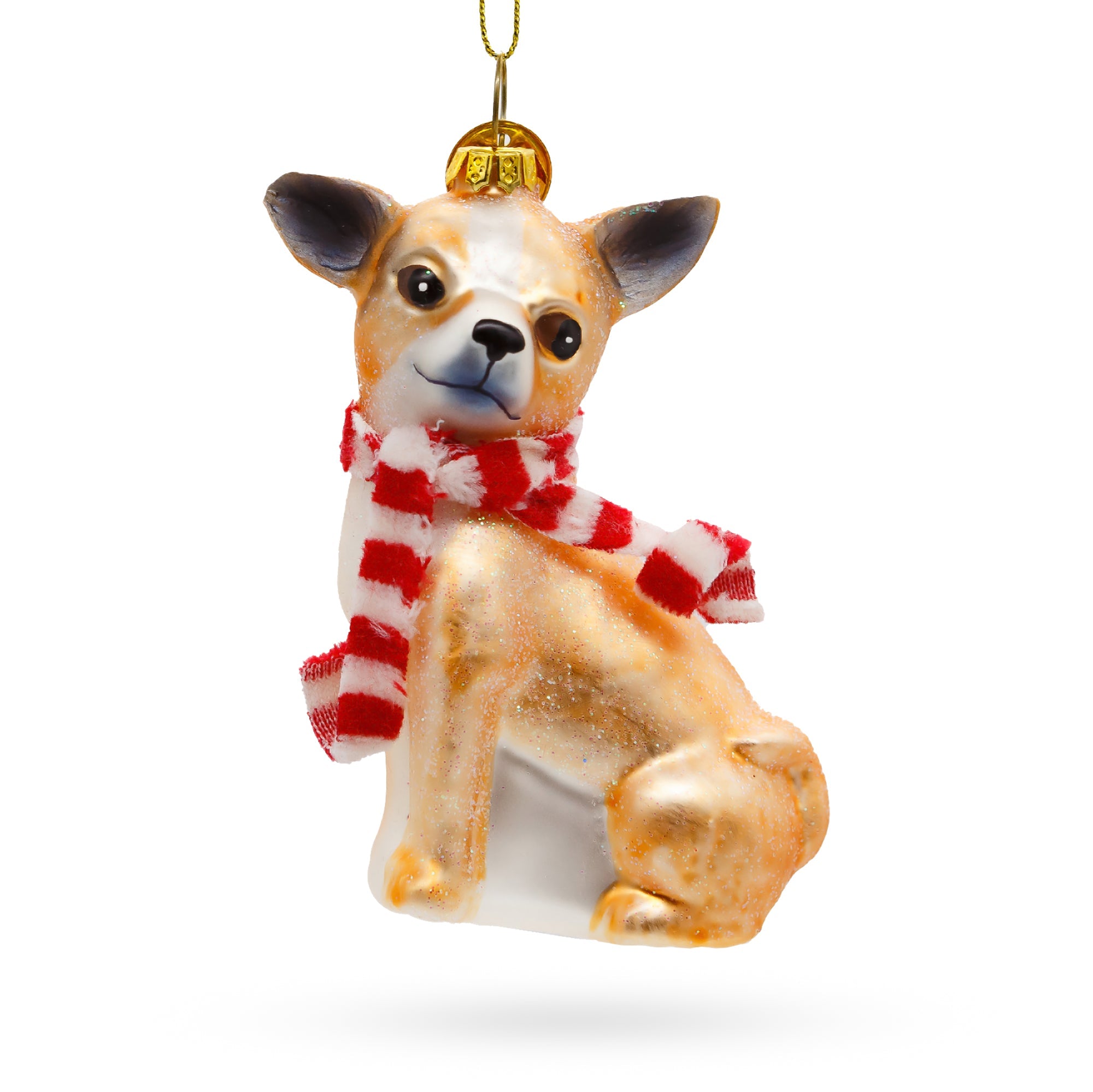 Adorable Chihuahua Dog - Blown Glass Christmas Ornament