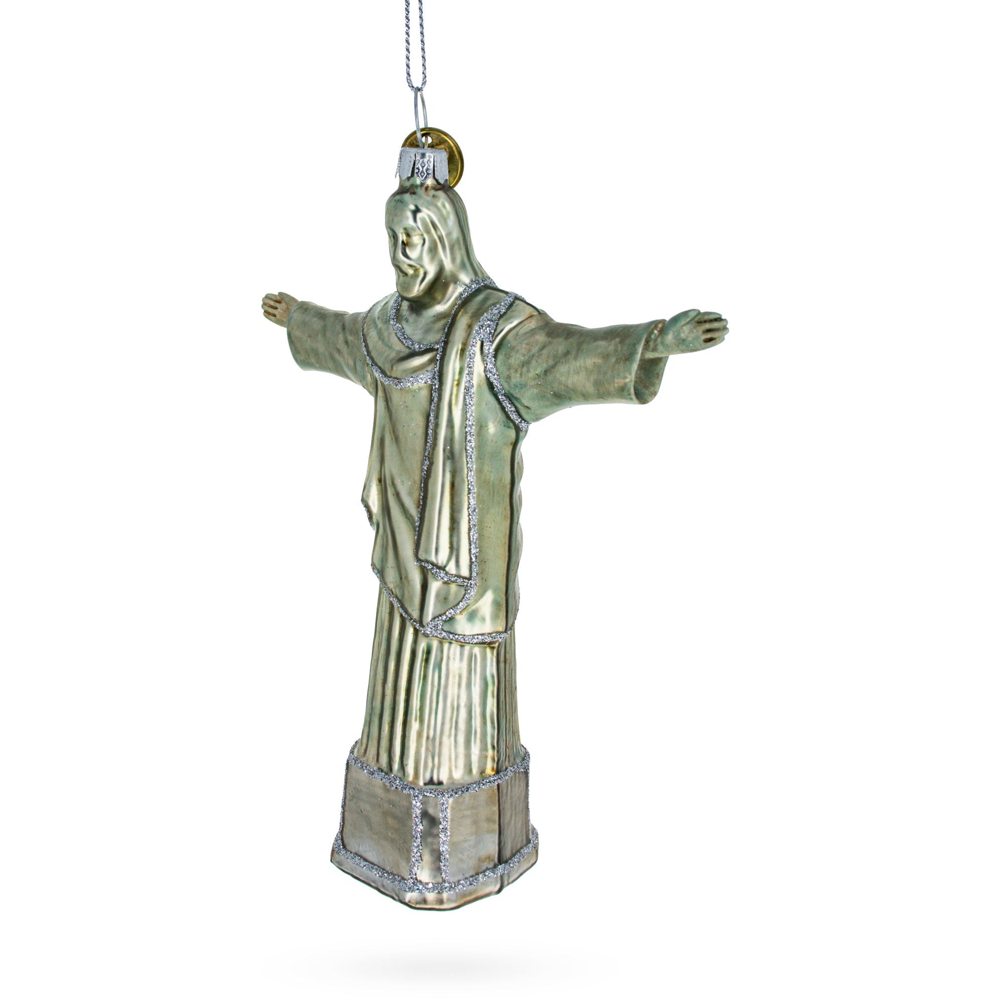 Regenerate Legendary Christ The Redeemer, Rio De Janeiro, Brazil - Blown Glass Christmas Ornament