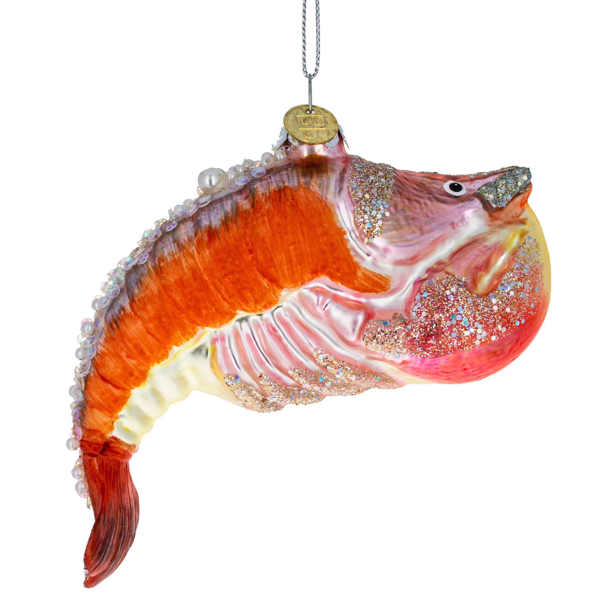 Stunning Red Lobster - Blown Glass Christmas Ornament