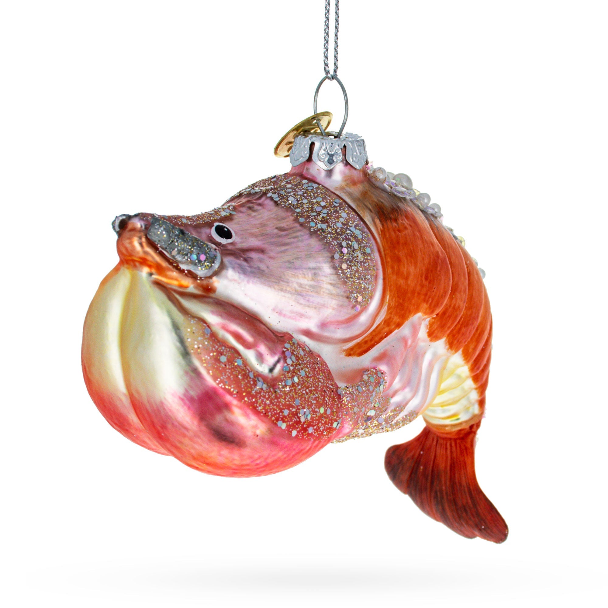 Stunning Red Lobster - Blown Glass Christmas Ornament