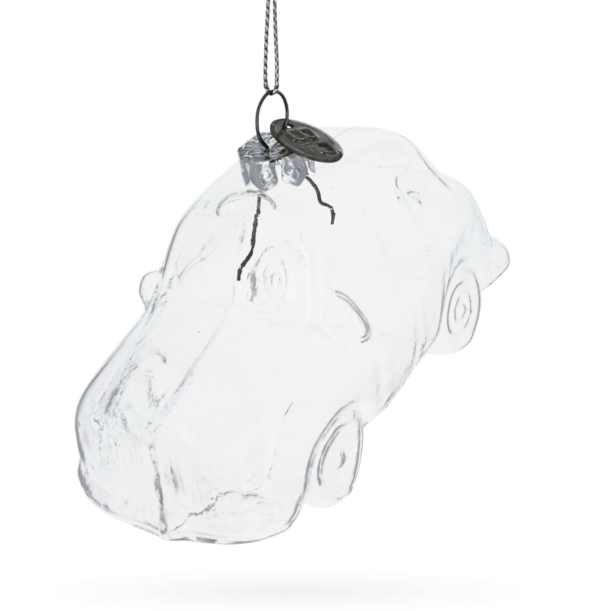 Elegant Car - Blown Clear Glass Christmas Ornament