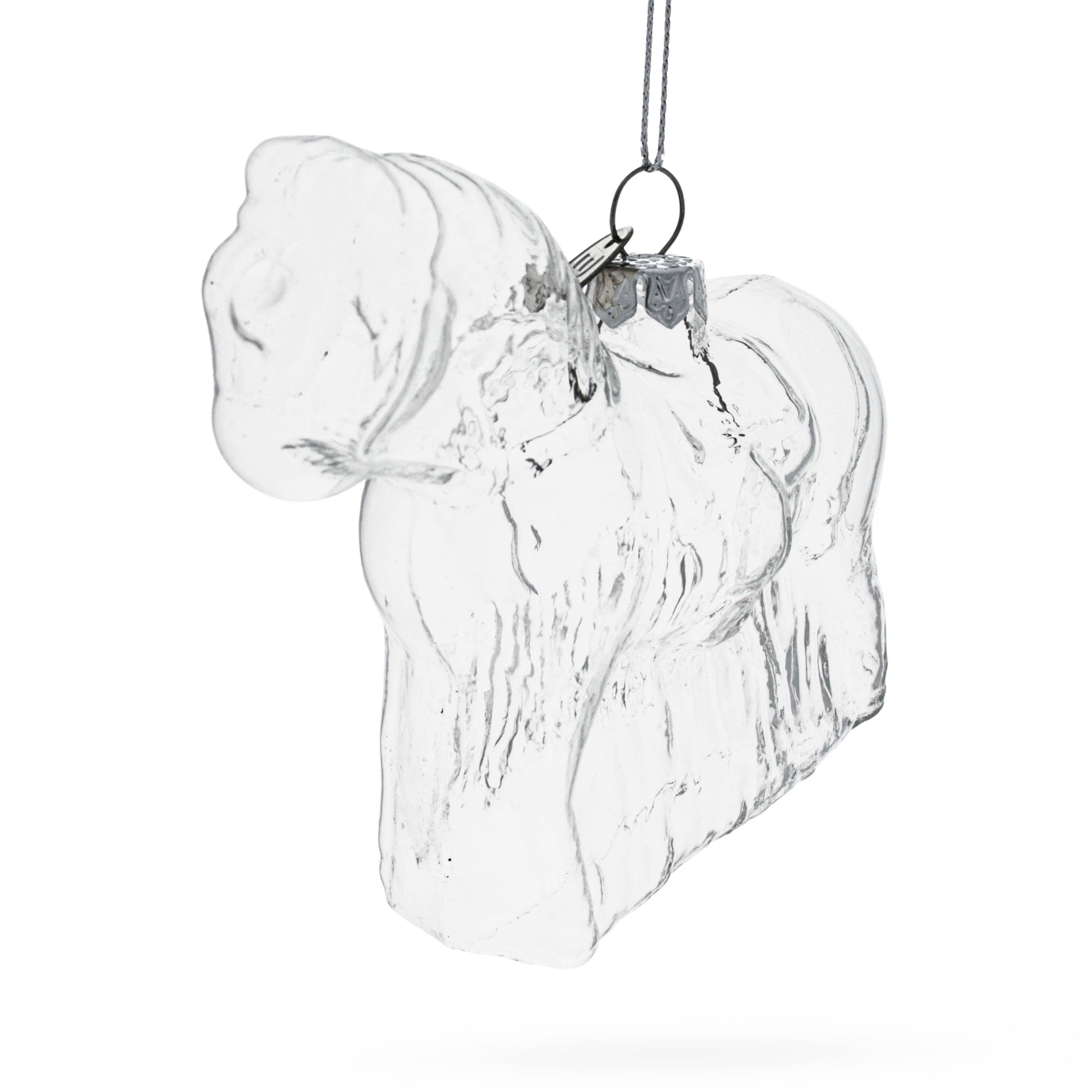 Majestic Horse - Clear Blown Glass Christmas Ornament