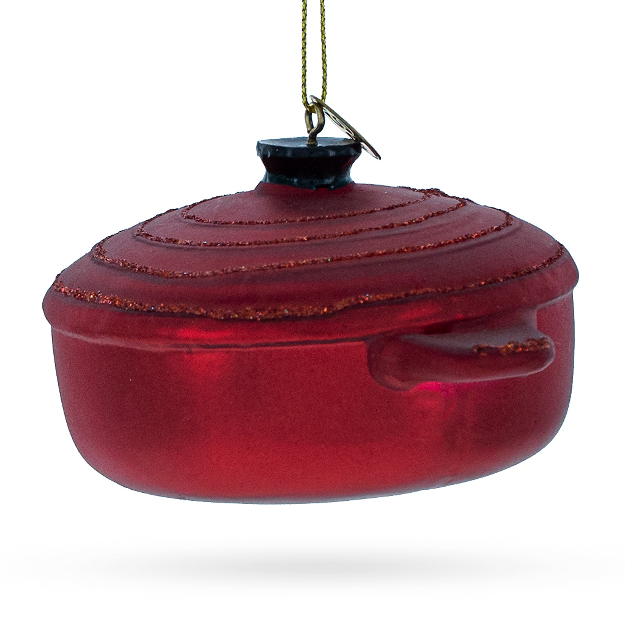 Cooking Inspiration: Red Pot - Blown Glass Christmas Ornament