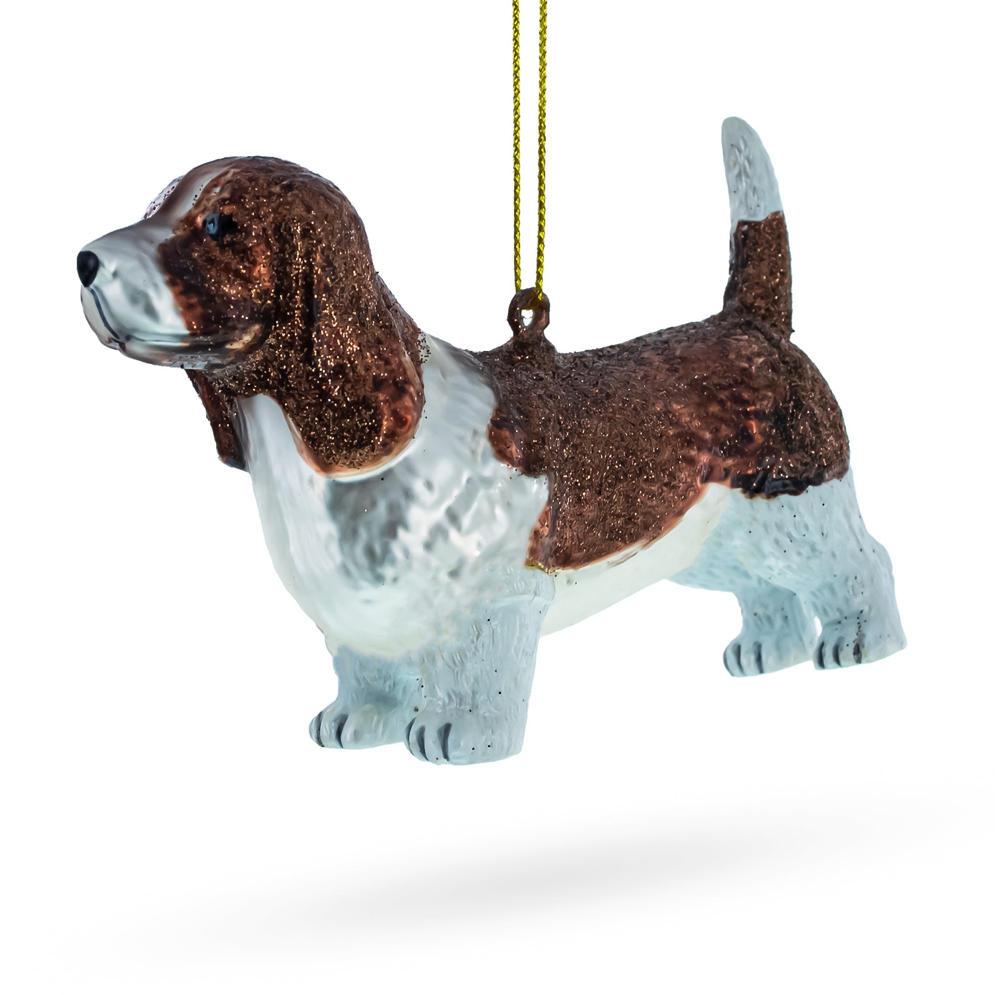 Playful Beagle - Blown Glass Christmas Ornament