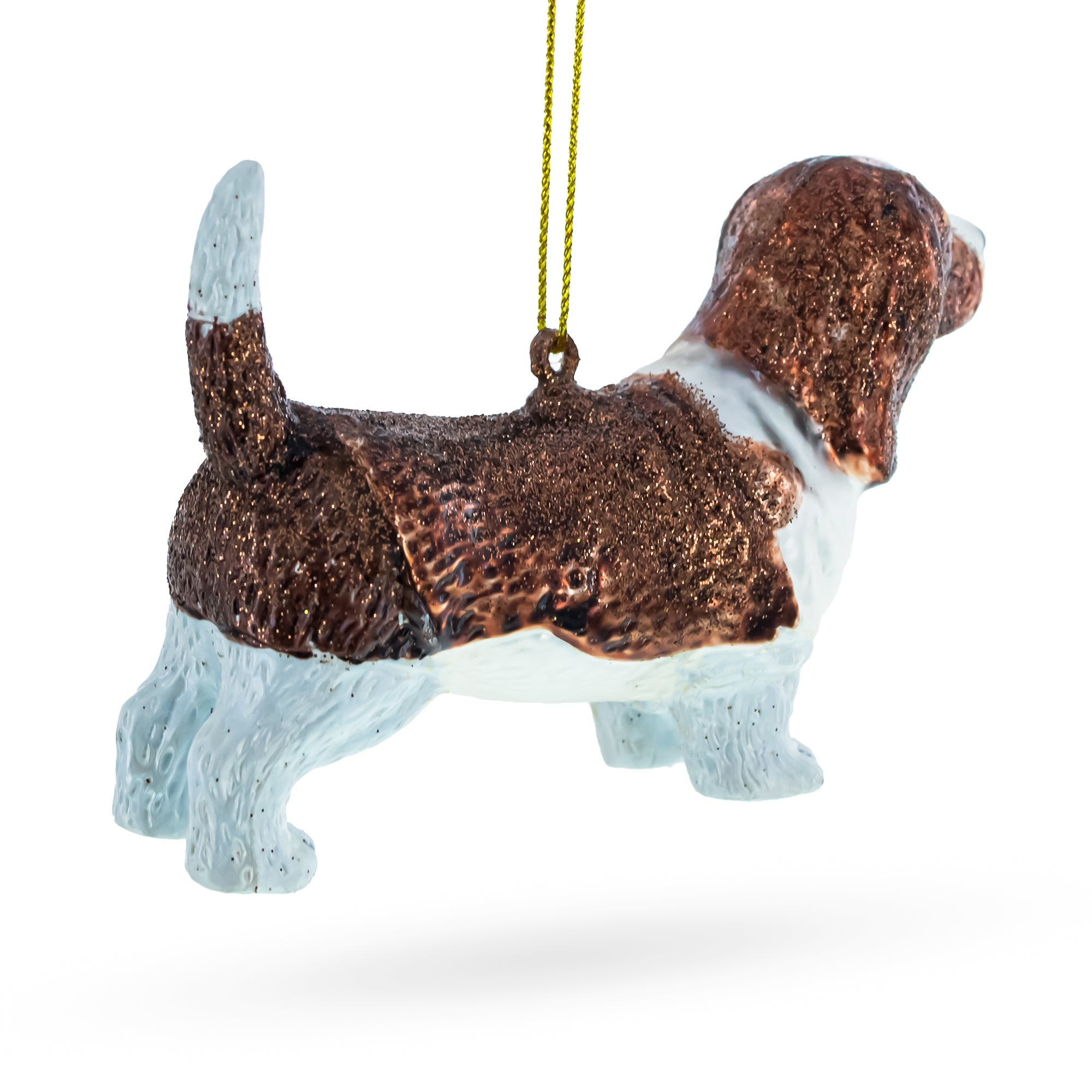 Playful Beagle - Blown Glass Christmas Ornament