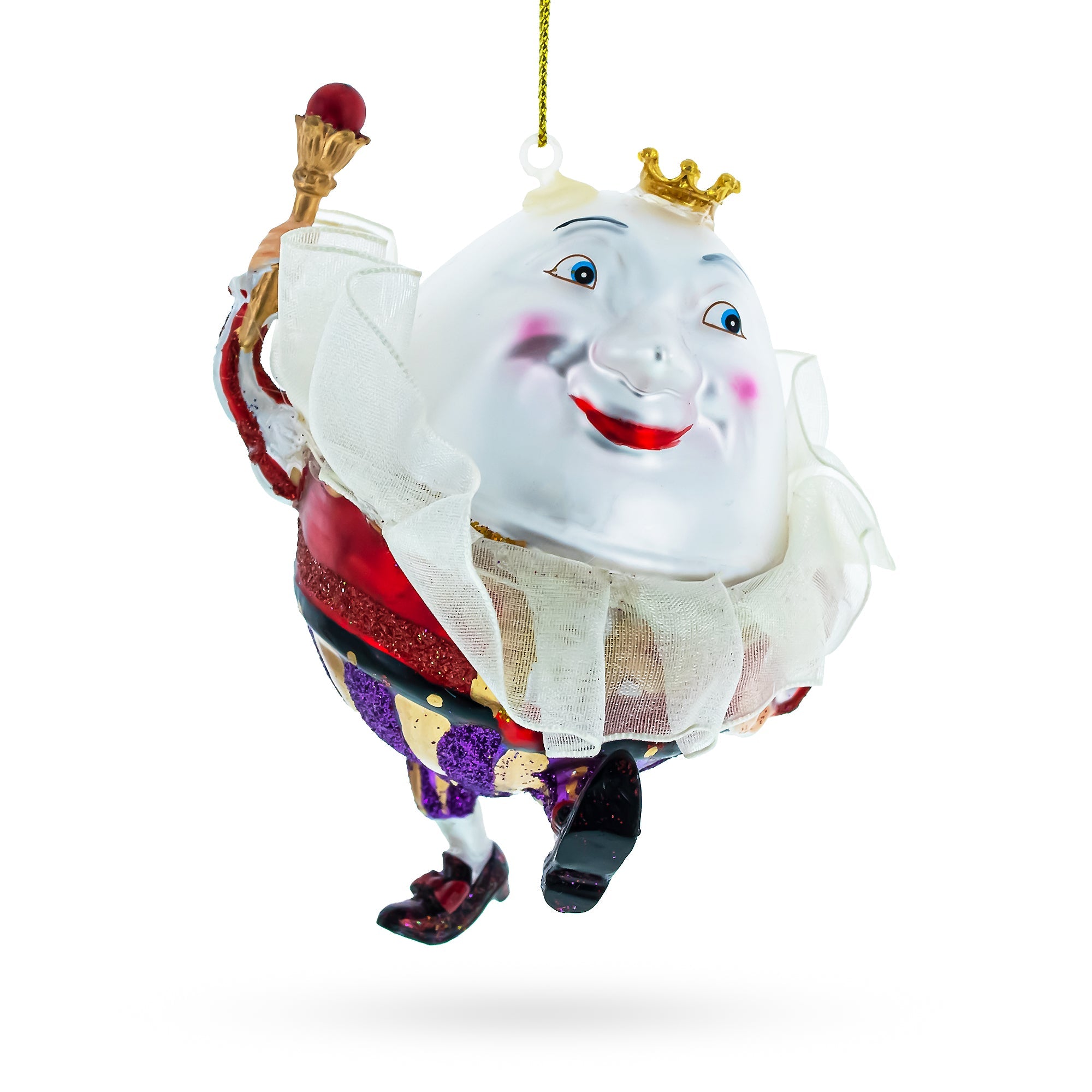 Regal Egg King - Blown Glass Christmas Ornament