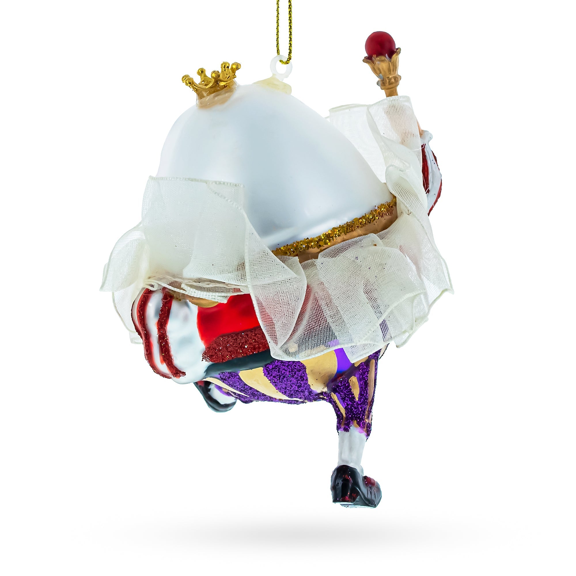 Regal Egg King - Blown Glass Christmas Ornament