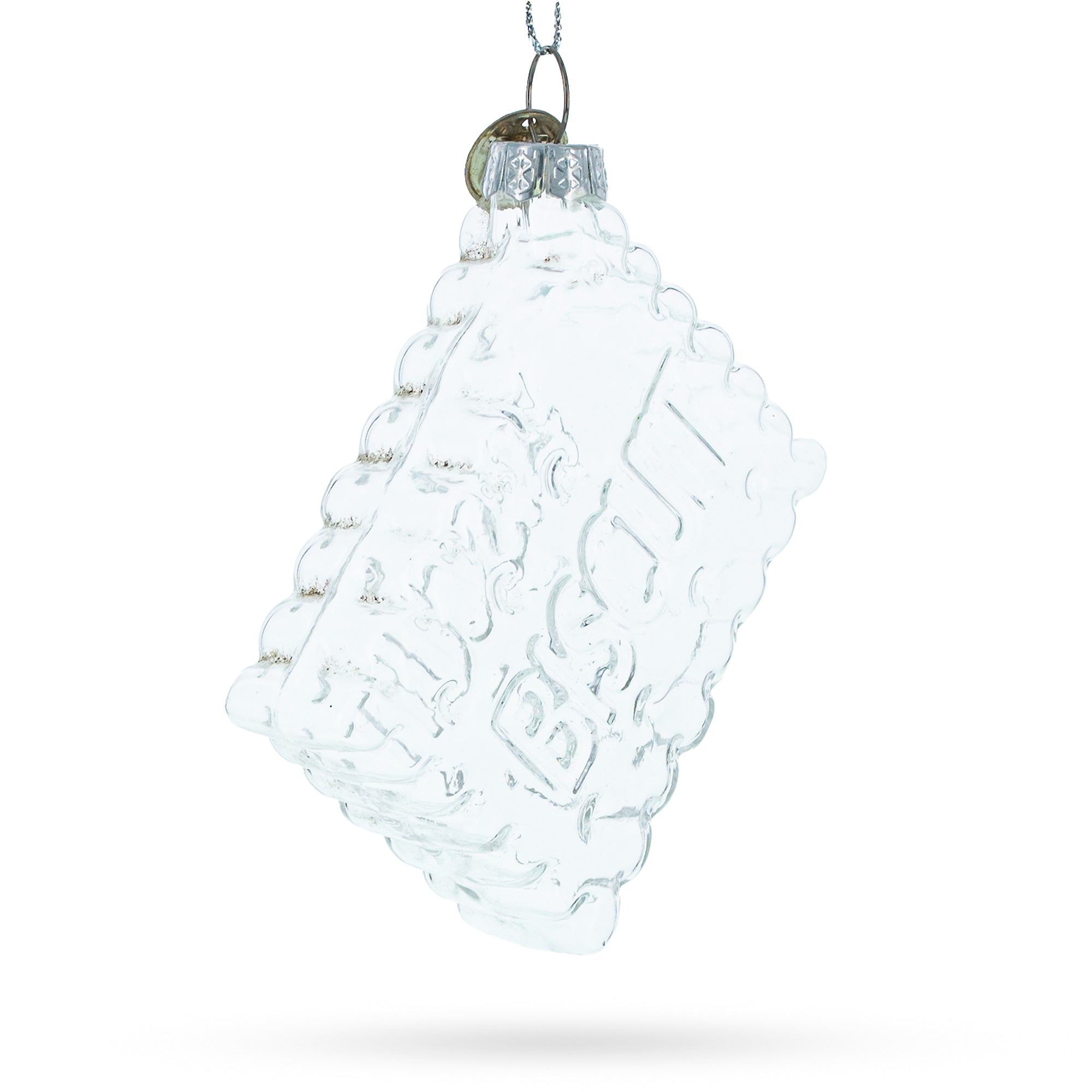 Crumbly Biscuit Cookie - Clear Blown Glass Christmas Ornament