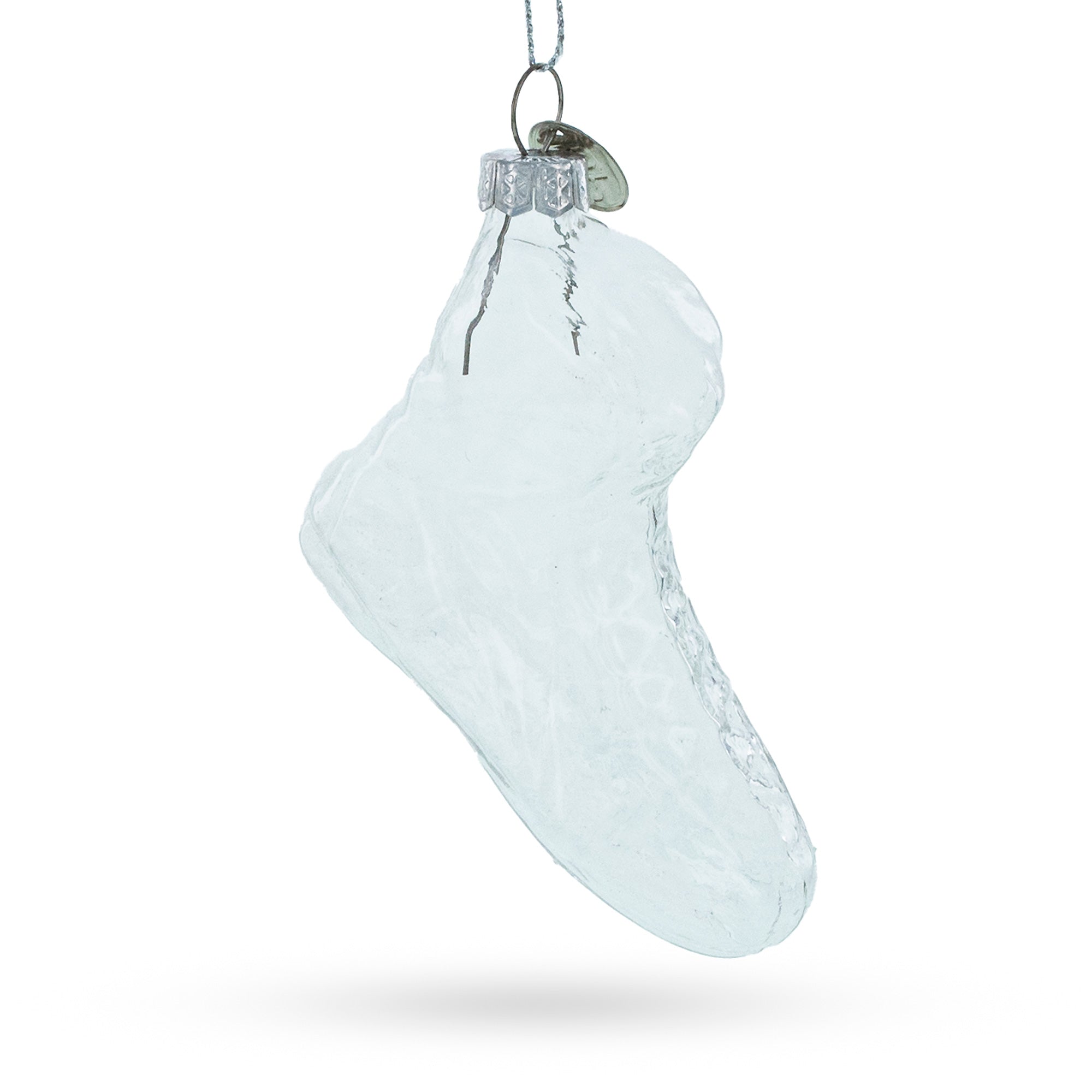 Elegant Stiletto Shoe - Clear Blown Glass Christmas Ornament