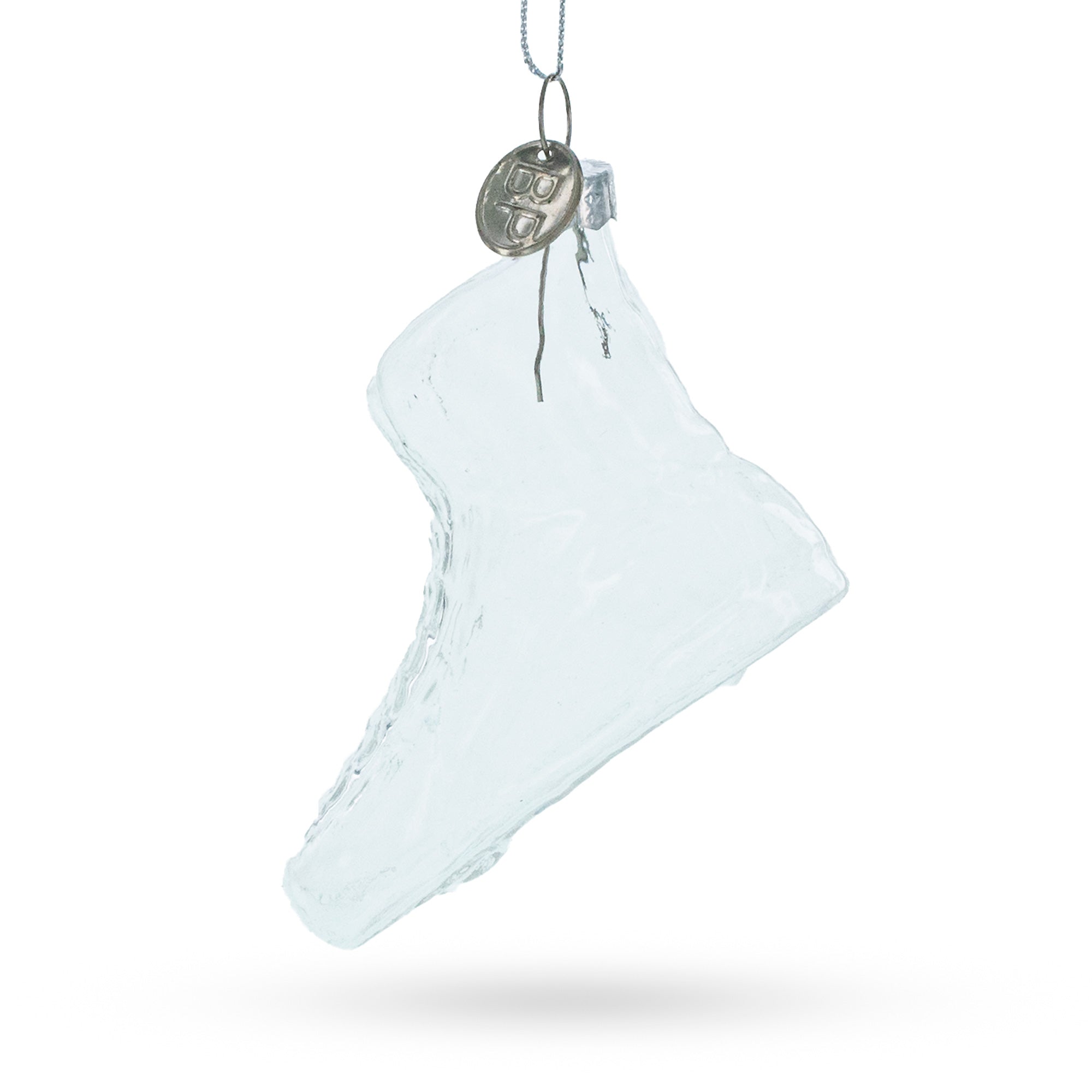 Elegant Stiletto Shoe - Clear Blown Glass Christmas Ornament