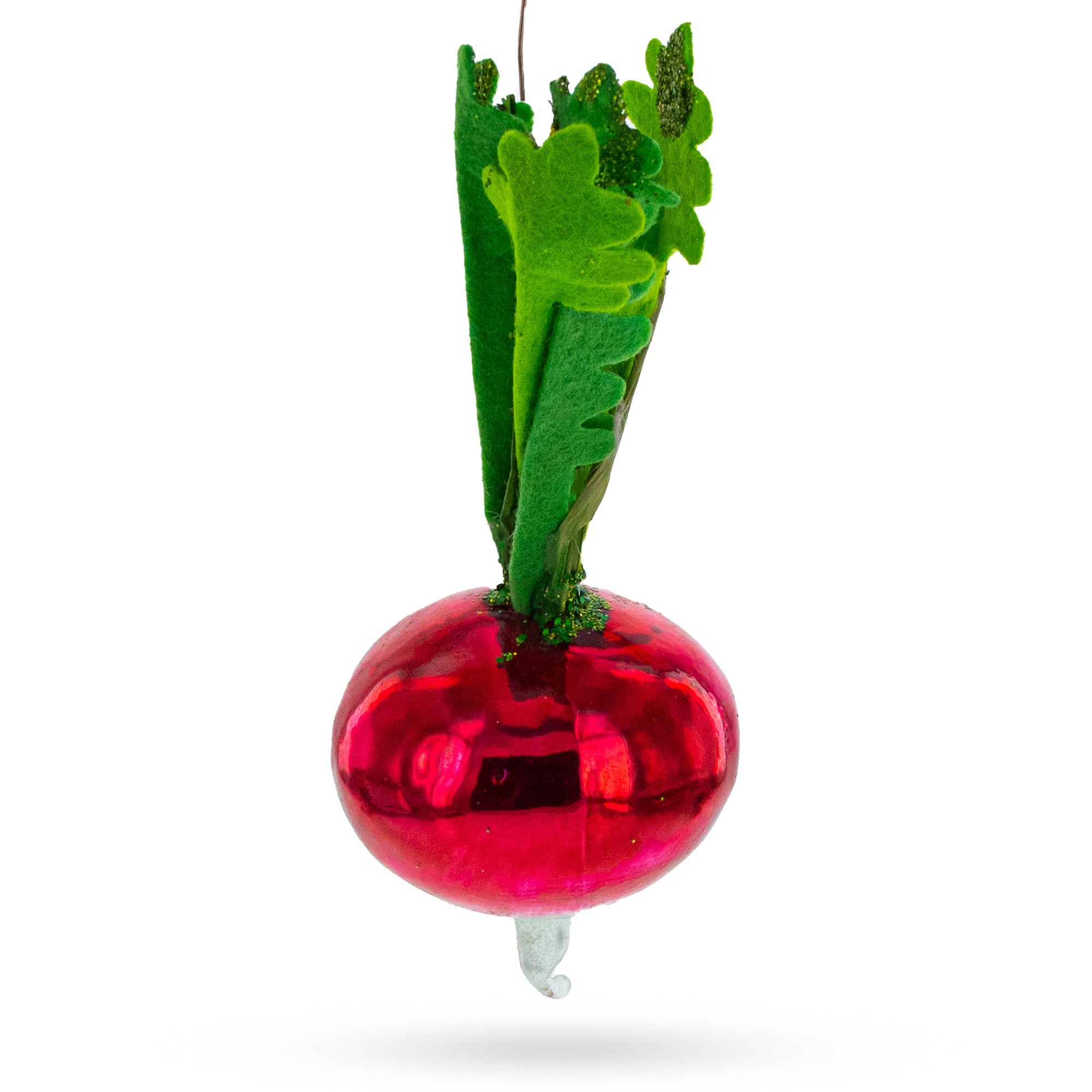 Vibrant Radish - Blown Glass Christmas Ornament