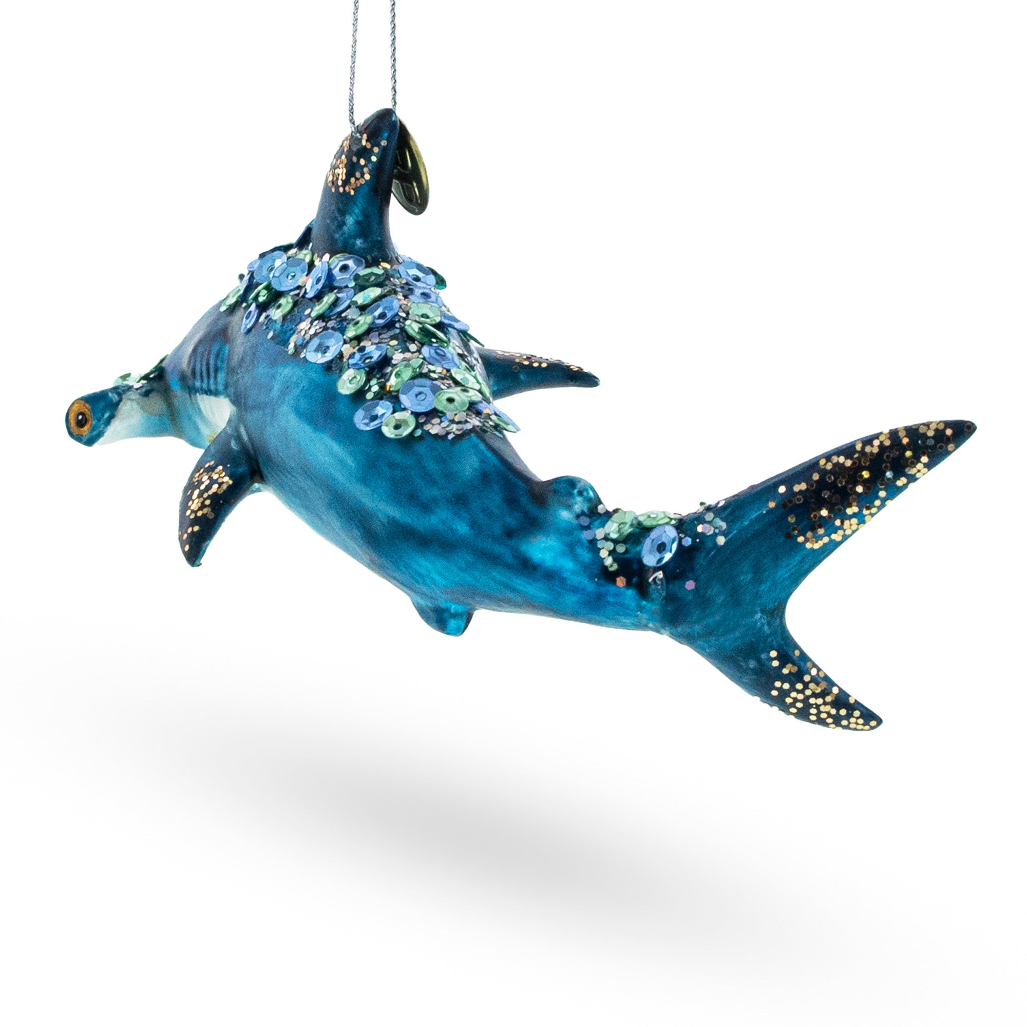 Ocean Stalker: Hammerhead Shark - Blown Glass Christmas Ornament