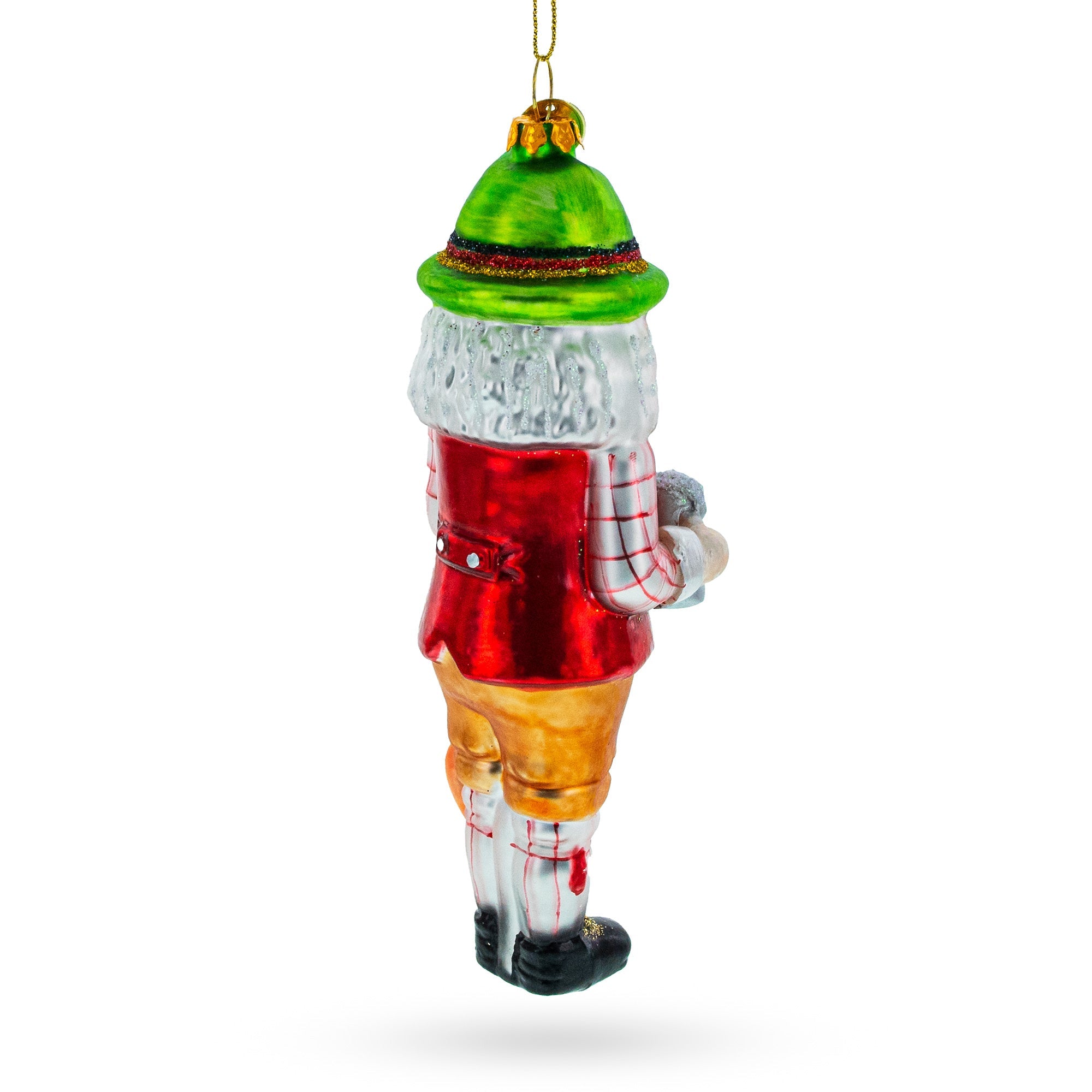 Cheers To Tradition: Bavarian Nutcracker With Beer Stein - Blown Glass Christmas Ornament