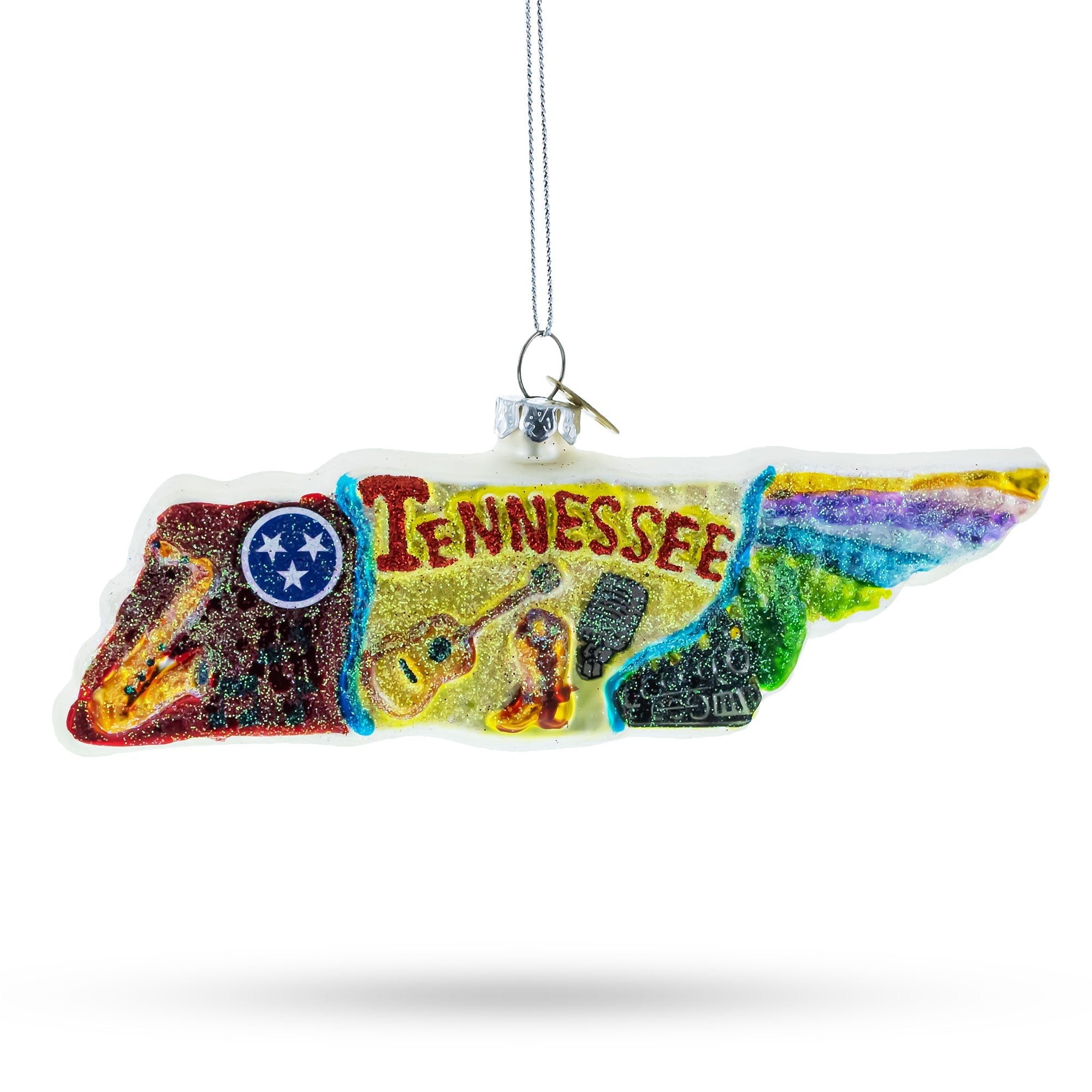 Celebrating The Volunteer State: Tennessee State Symbols - Blown Glass Christmas Ornament