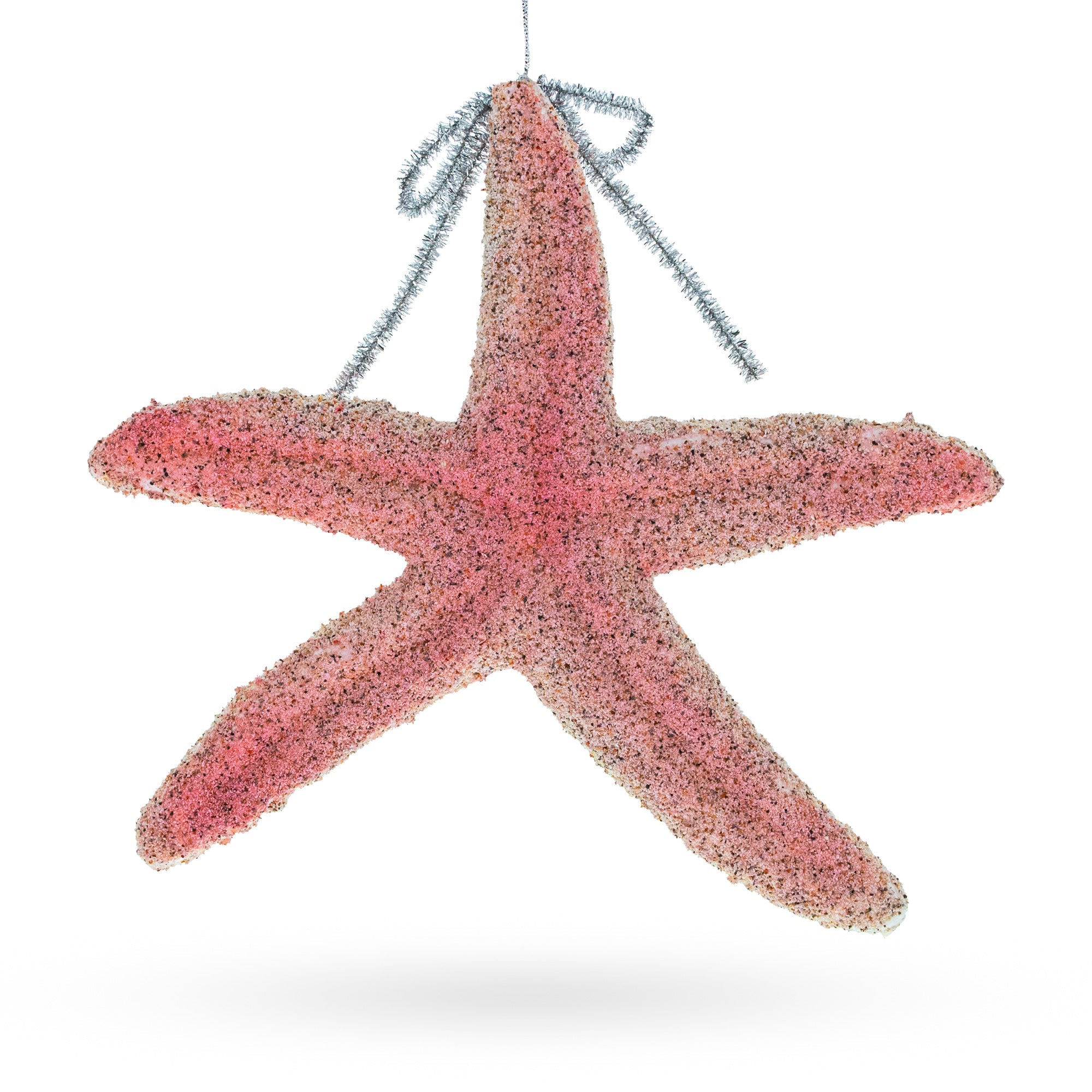 Radiant Sparkling Starfish - Blown Glass Christmas Ornament