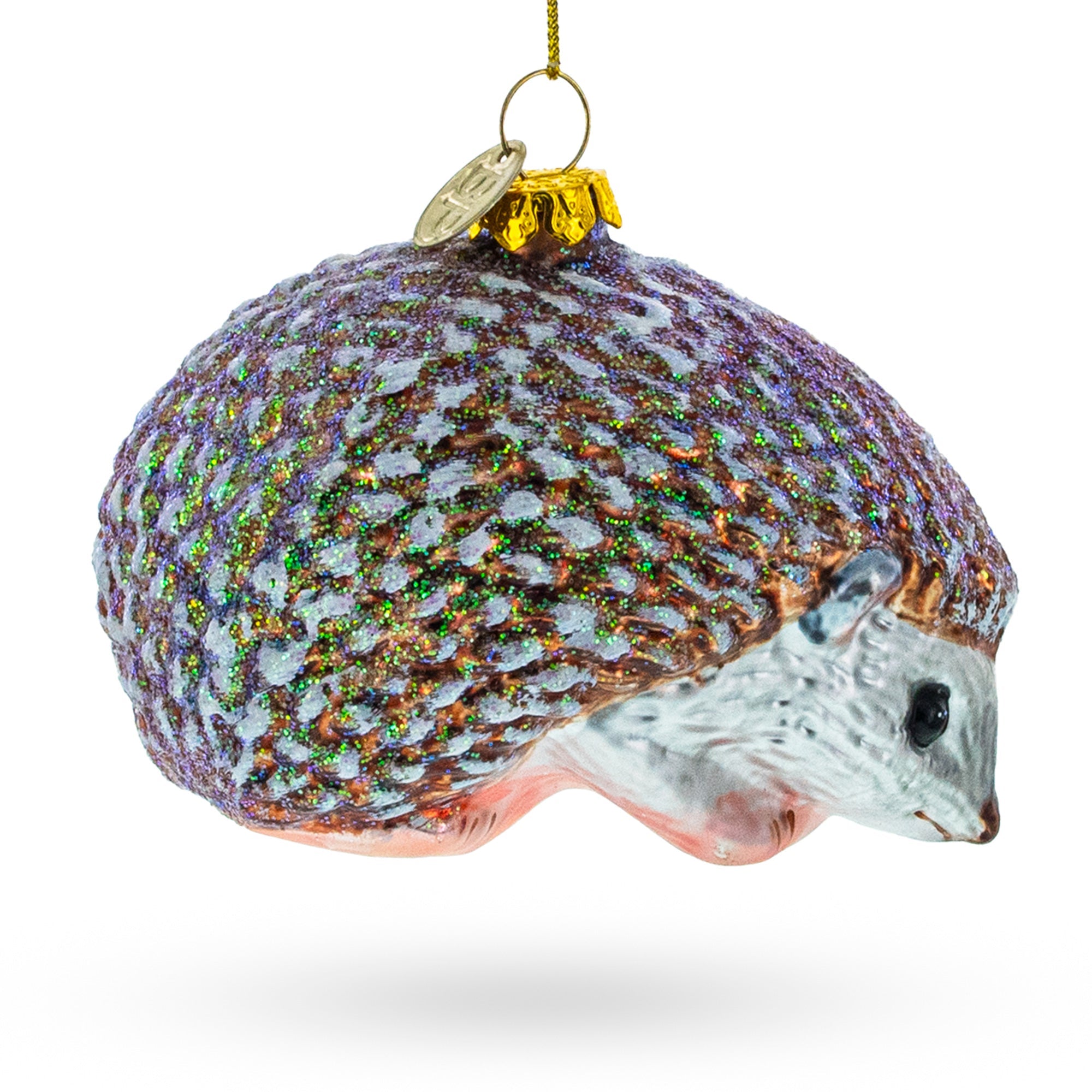 Sparkling Hedgehog - Blown Glass Christmas Ornament