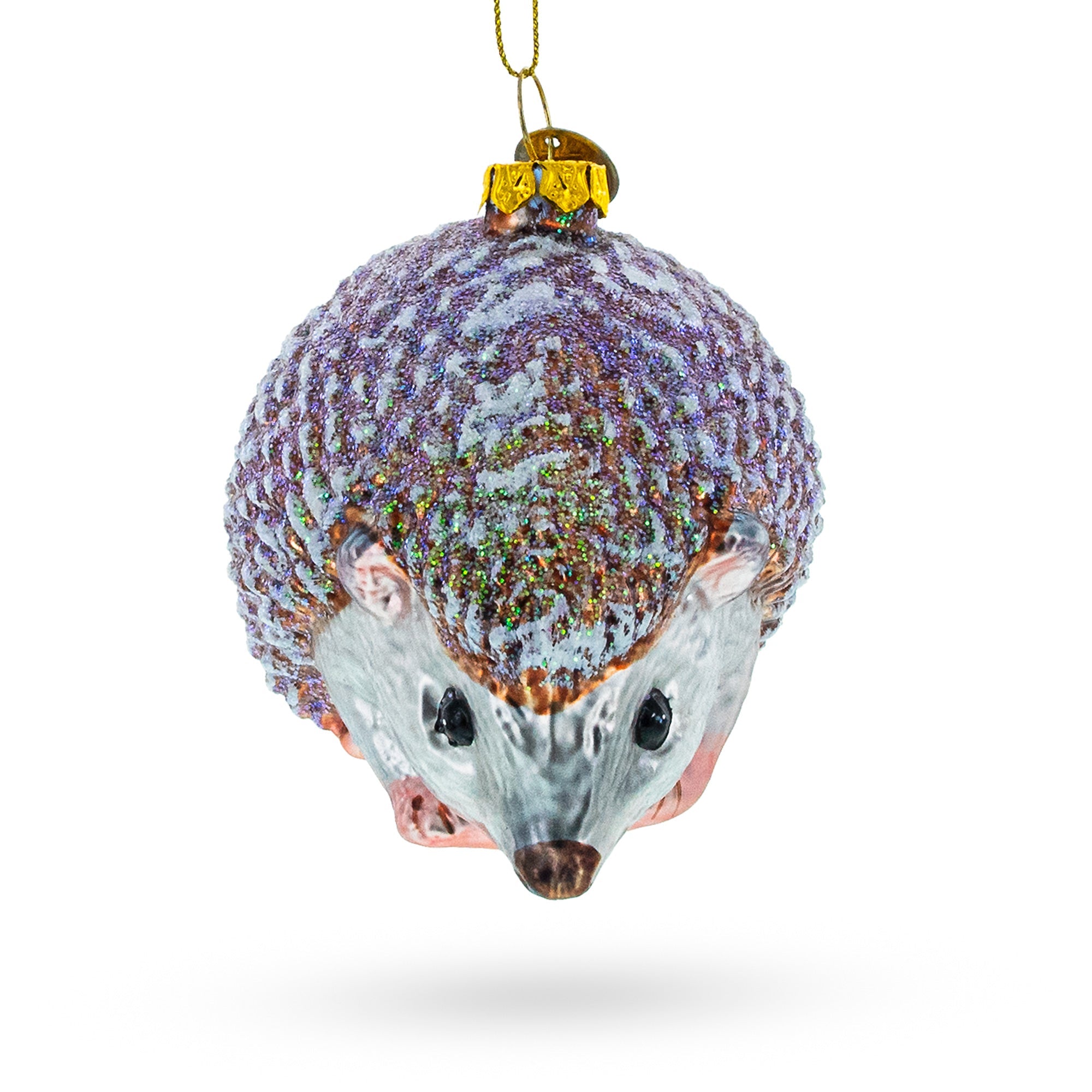 Sparkling Hedgehog - Blown Glass Christmas Ornament