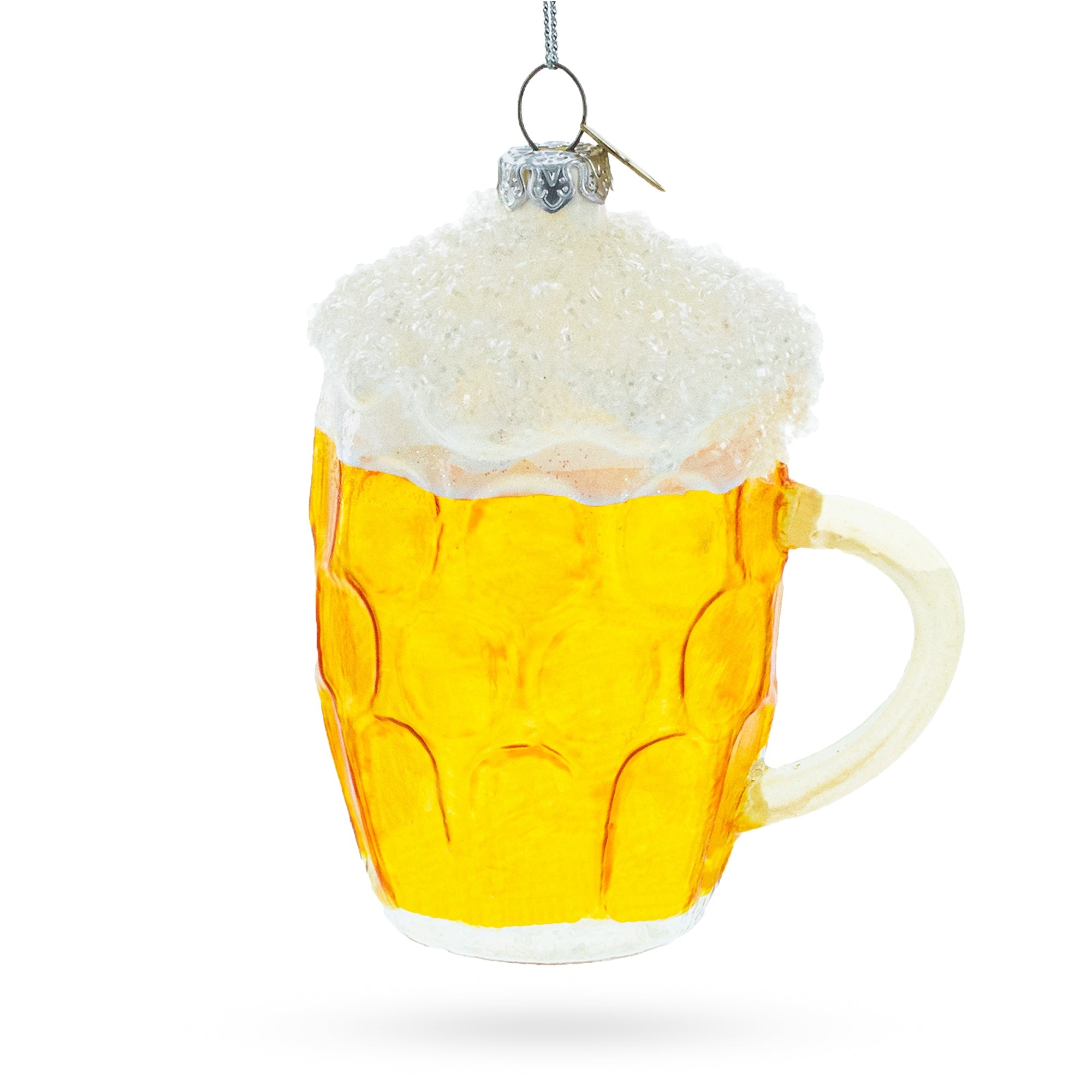 Glass Of Foamy Beer - Blown Glass Christmas Ornament