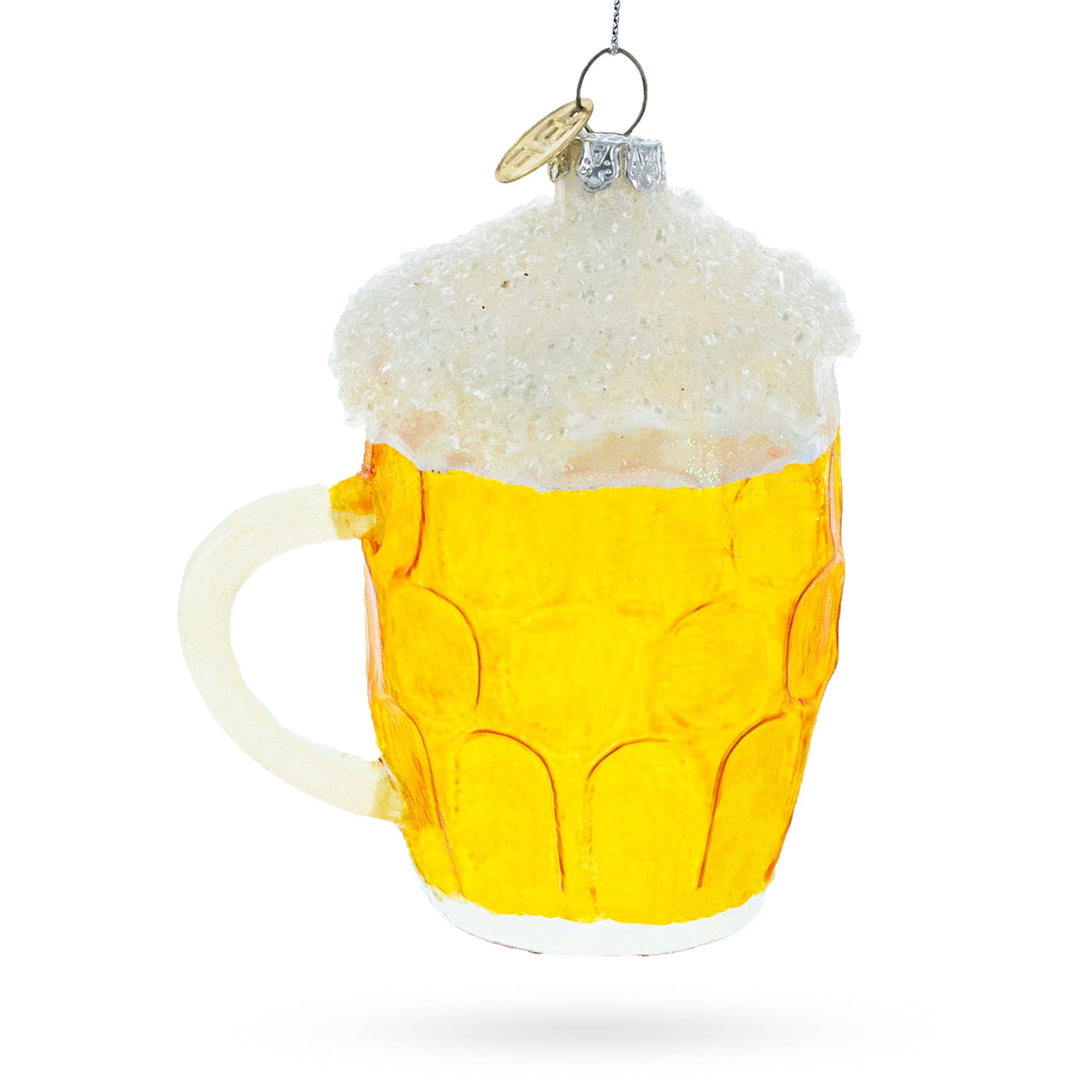 Glass Of Foamy Beer - Blown Glass Christmas Ornament