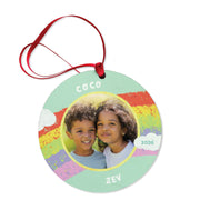 Rainbow Personalized Photo Ornament