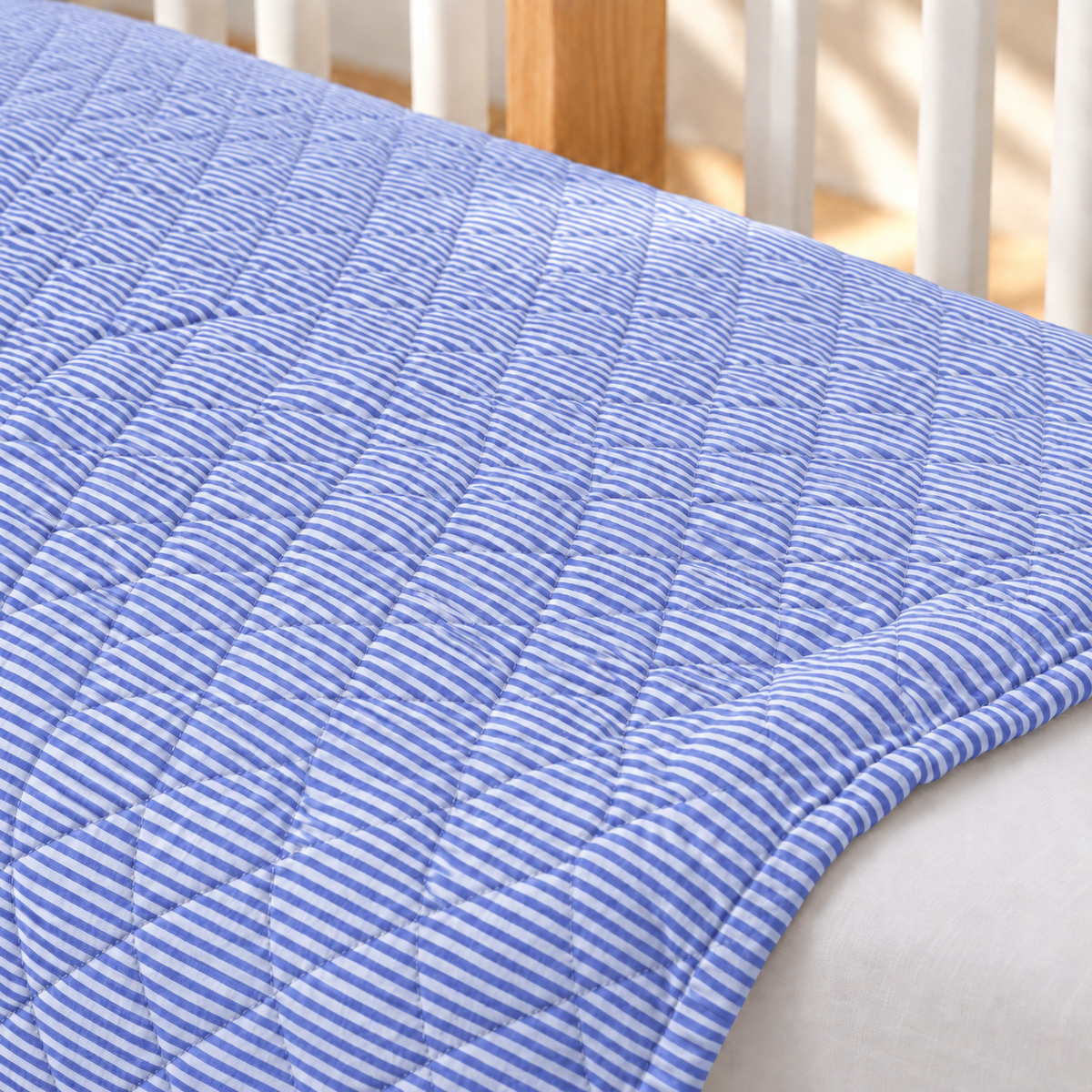 Striped Coverlet - Dark Blue
