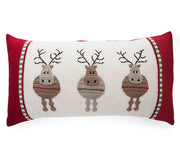 Round Reindeer Lumbar Pillow