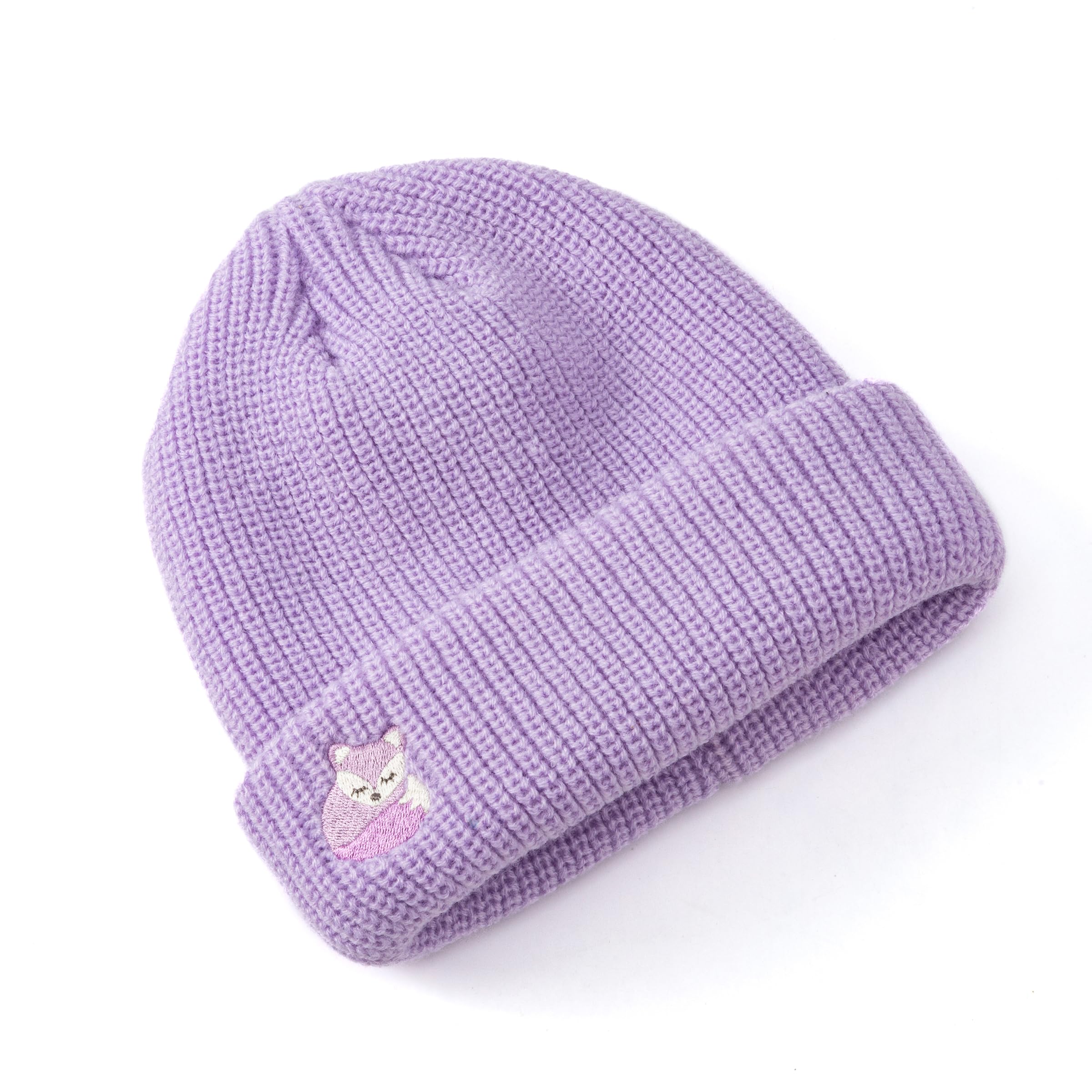 Girls Purple Beanie For Ages 3 To 10 Years, Premium Quality Winter Essential