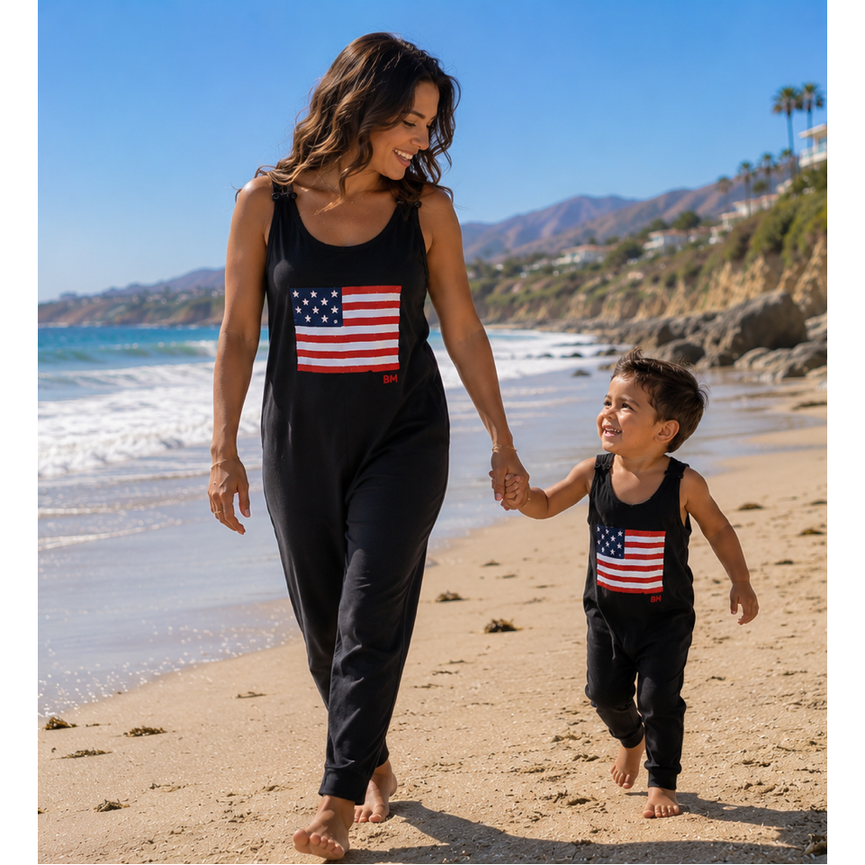 Americana Romper Red