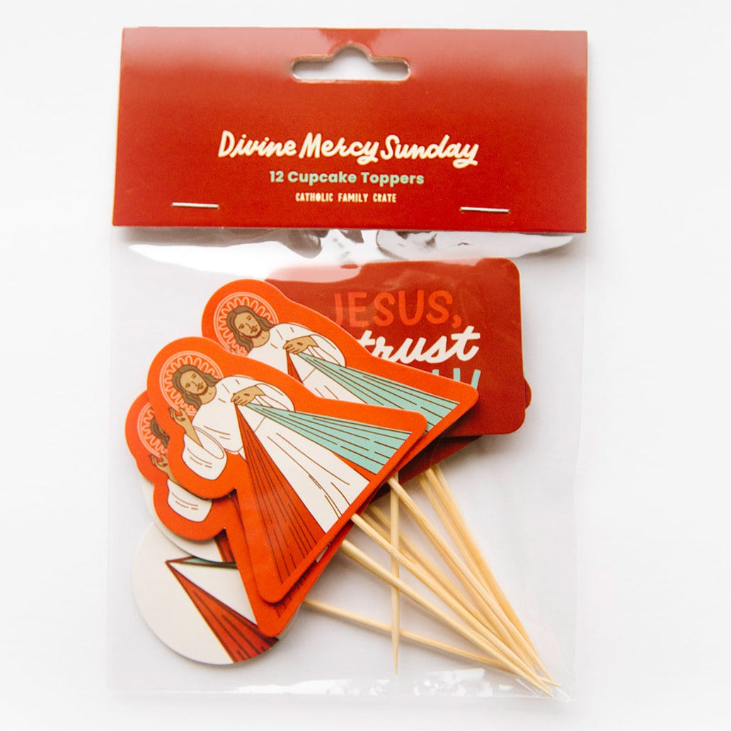 Divine Mercy Cupcake Toppers