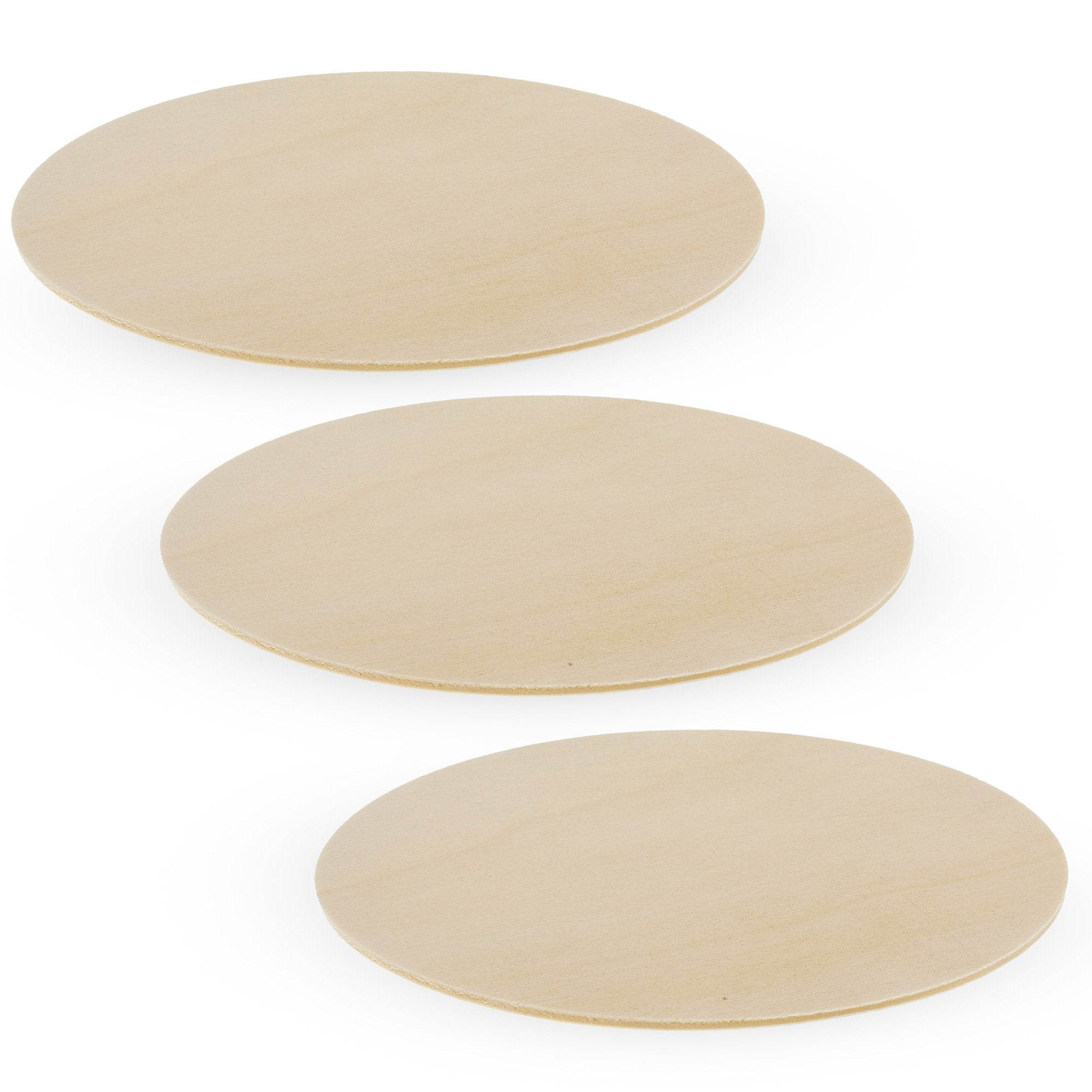 3 Unfinished Wooden Circle Disks Shapes Cutouts Diy Crafts 6 Inches