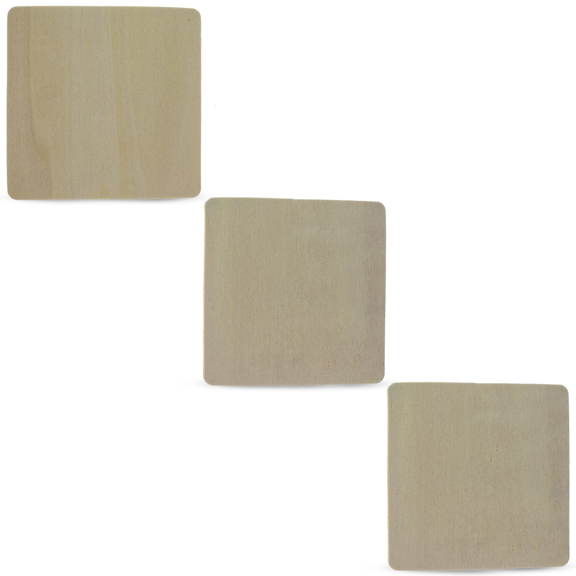 Unfinished Wooden Square Shapes Cutouts Diy Crafts 4 Inches