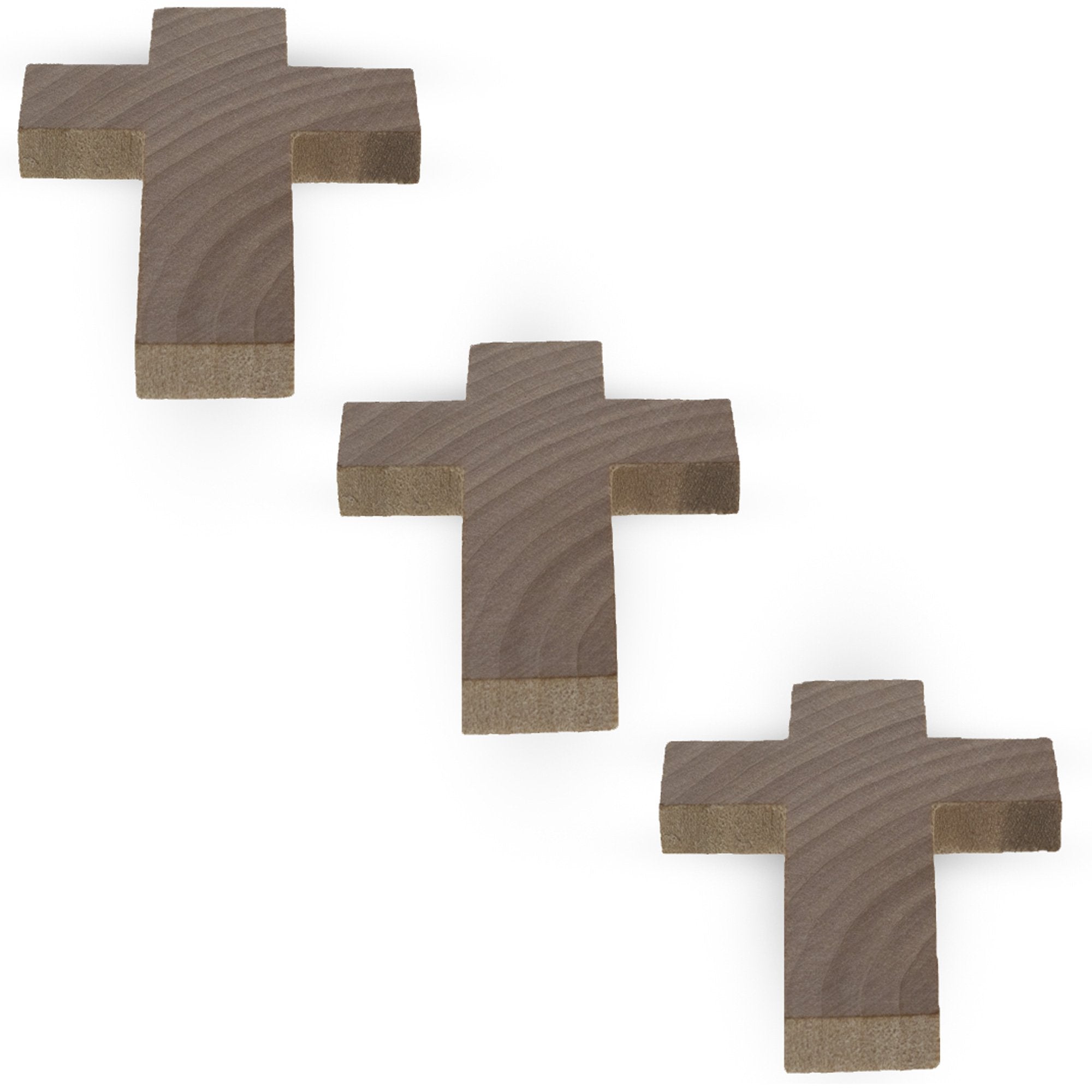 3 Unfinished Wooden Cross Shapes Cutouts Diy Crafts 2.7 Inches