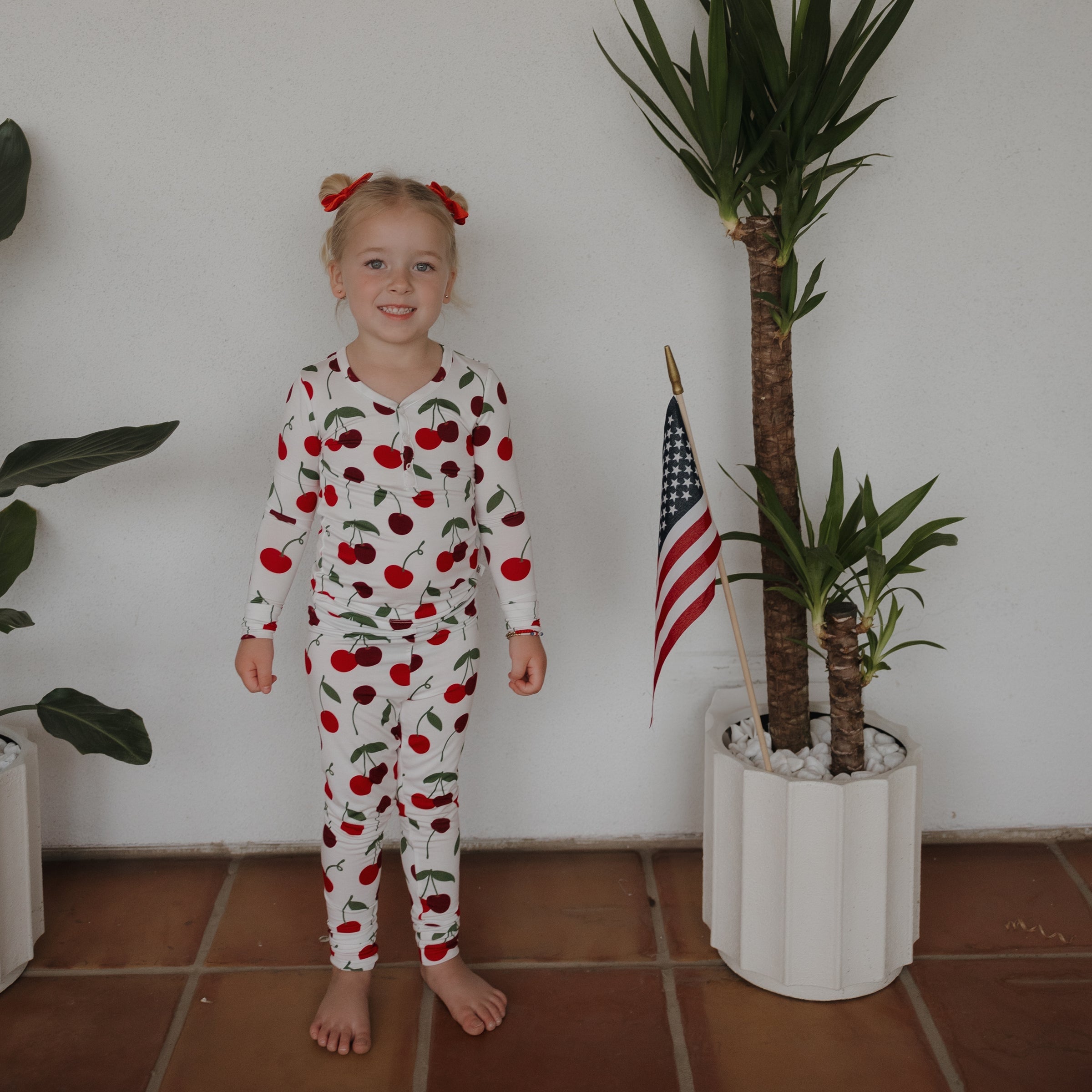 Bamboo Two Piece Pajamas | Cherry