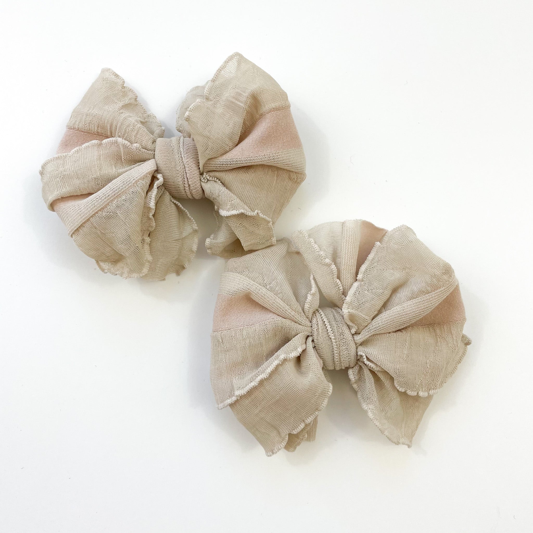 Champagne | Ruffled Hair Clip