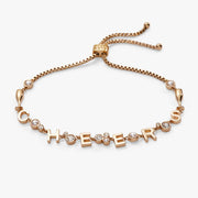 “cheers” Champagne Inline Bolo Bracelet