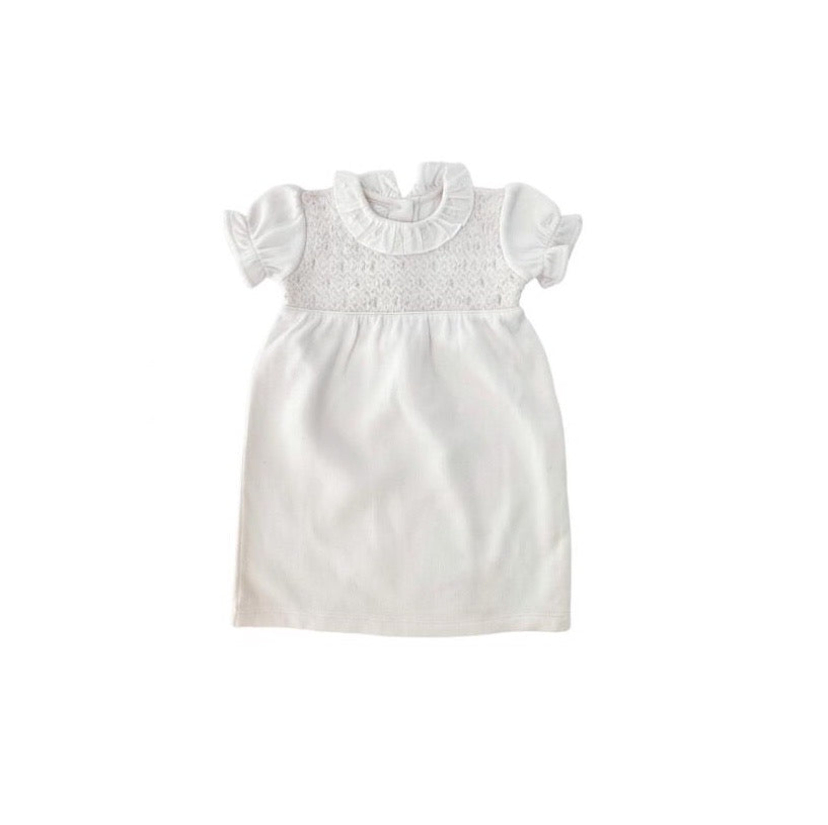 Charlotte Smocked Dress, Offwhite